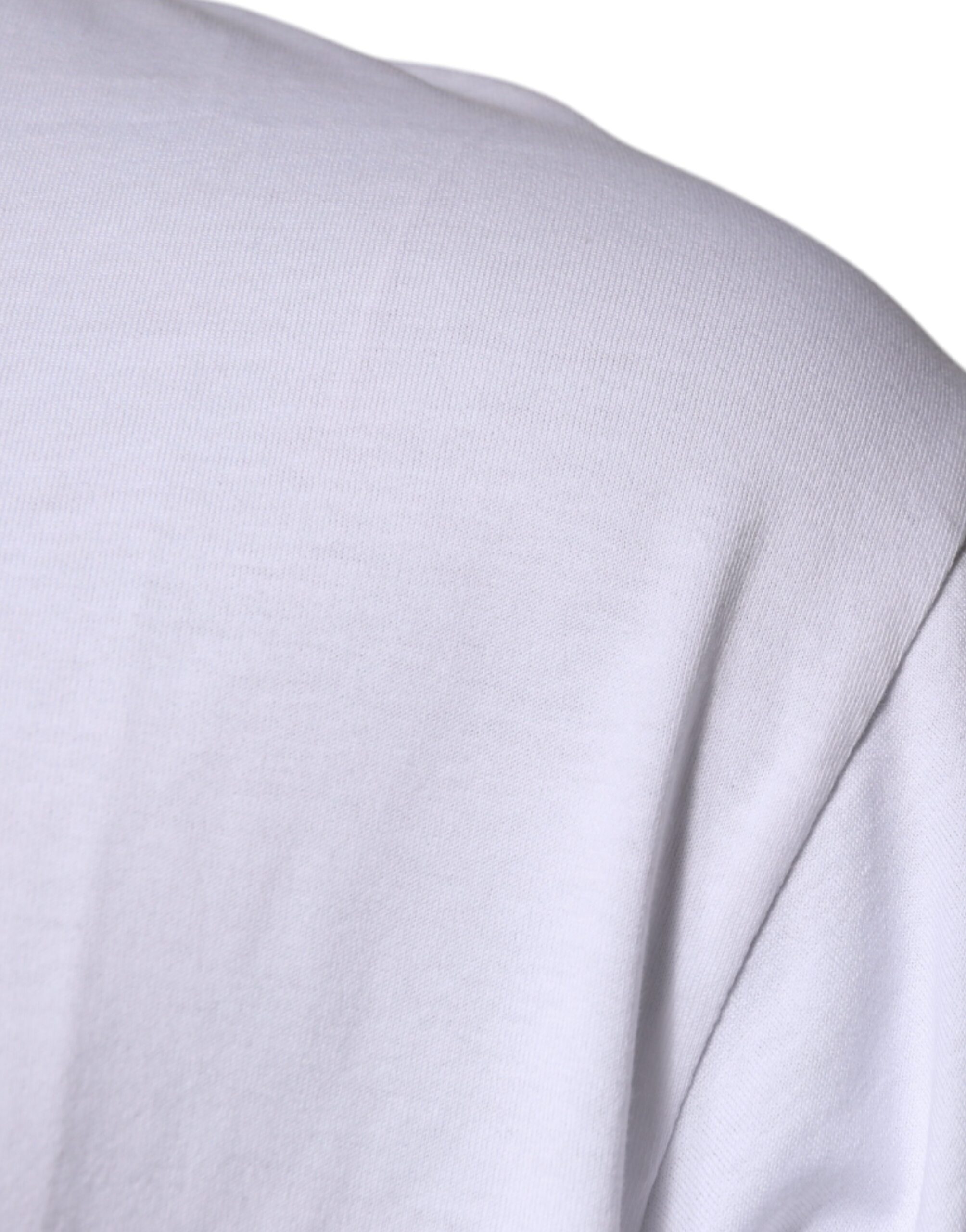 Dolce & Gabbana White DG Milano Cotton Crew Neck T-shirt - Image 4