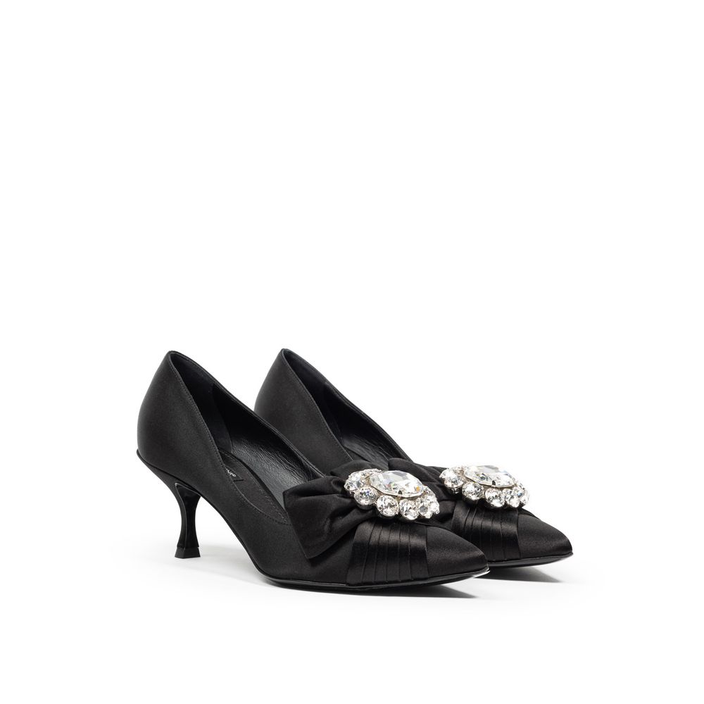 Dolce & Gabbana Black Viscose Pump - Image 2