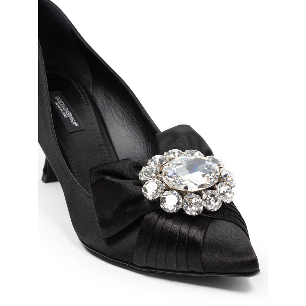 Dolce & Gabbana Black Viscose Pump - Image 4