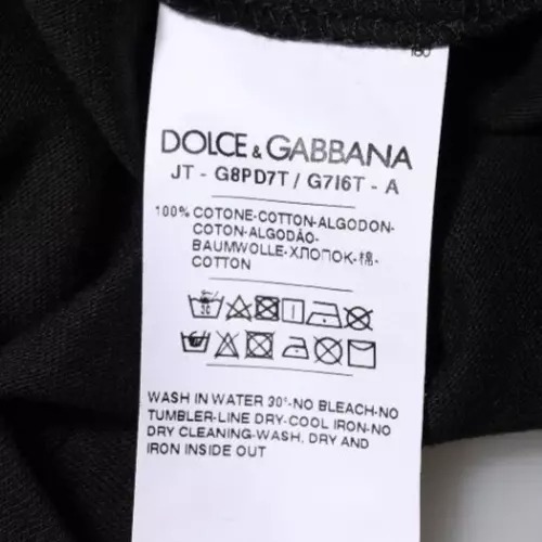 Dolce & Gabbana Black Logo Print Cotton Crew Neck T-shirt - Image 5