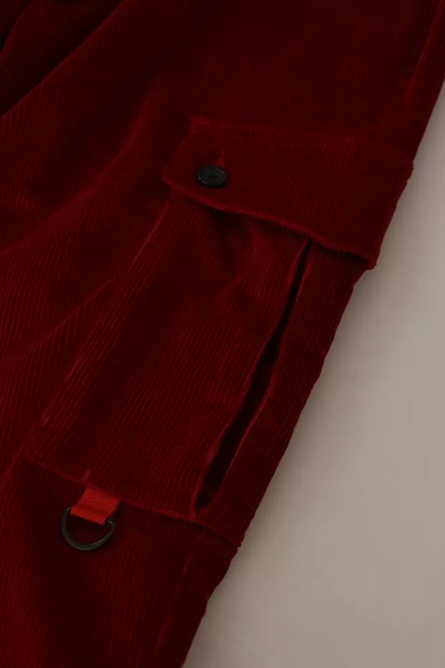 Dolce & Gabbana Red Corduroy Cotton Cargo Skinny Pants - Image 6