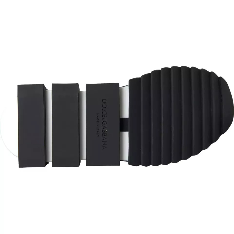 Dolce & Gabbana Black White Logo Sorrento Mens Sneakers Shoes - Image 3