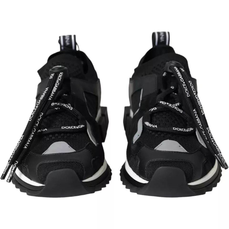Dolce & Gabbana Black White Logo Sorrento Mens Sneakers Shoes - Image 4