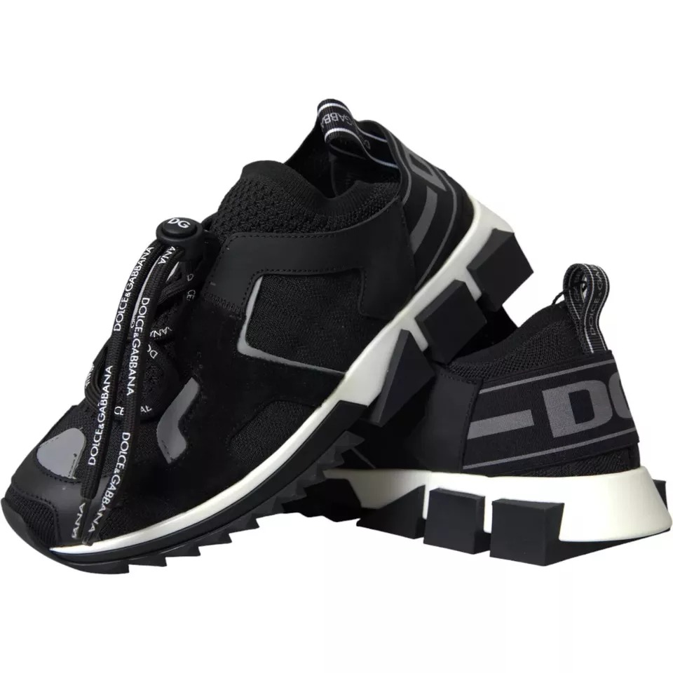 Dolce & Gabbana Black White Logo Sorrento Mens Sneakers Shoes - Image 7