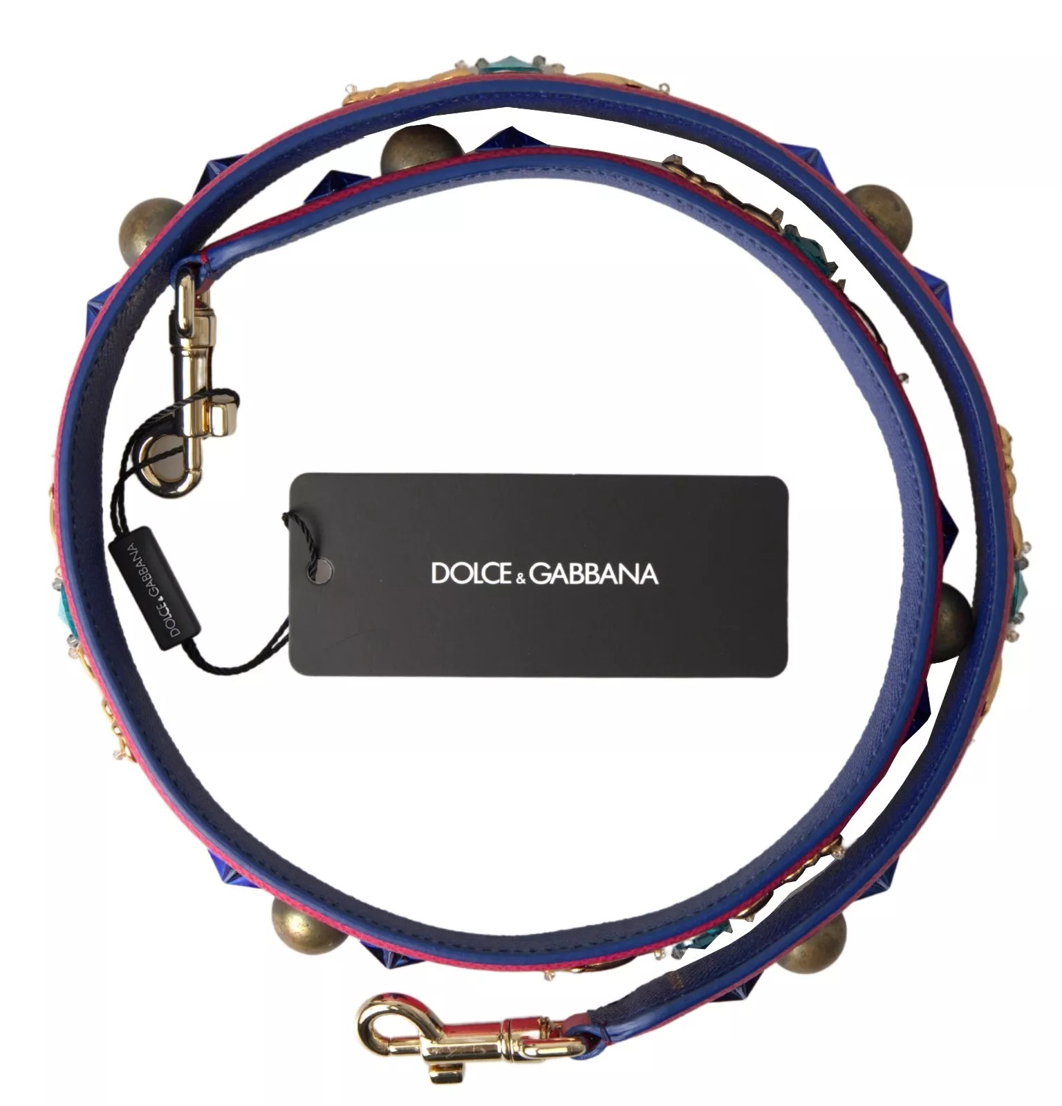 Dolce & Gabbana Pink Exotic Leather Studded Shoulder Strap - Image 2