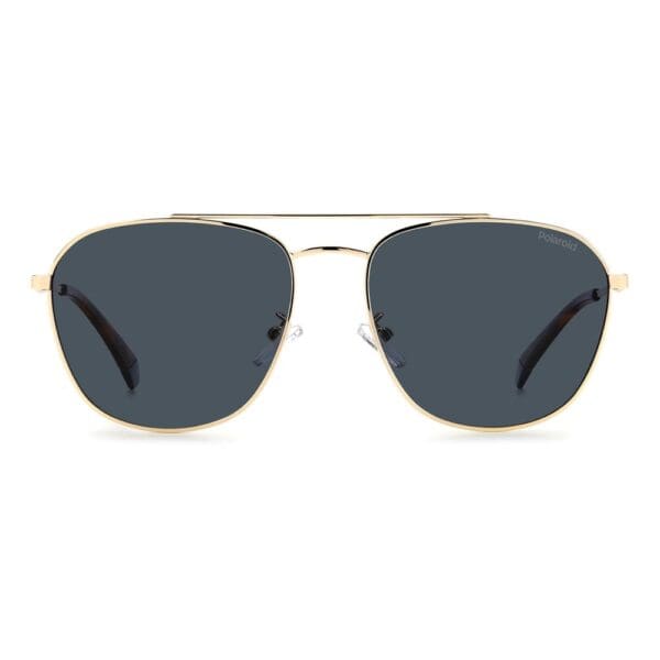 Polaroid Gold Stainless Steel Sunglasses - Image 2