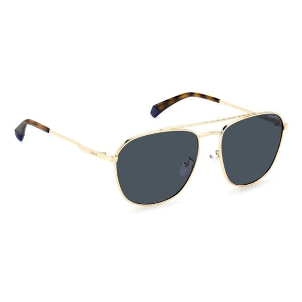 Polaroid Gold Stainless Steel Sunglasses - Image 3