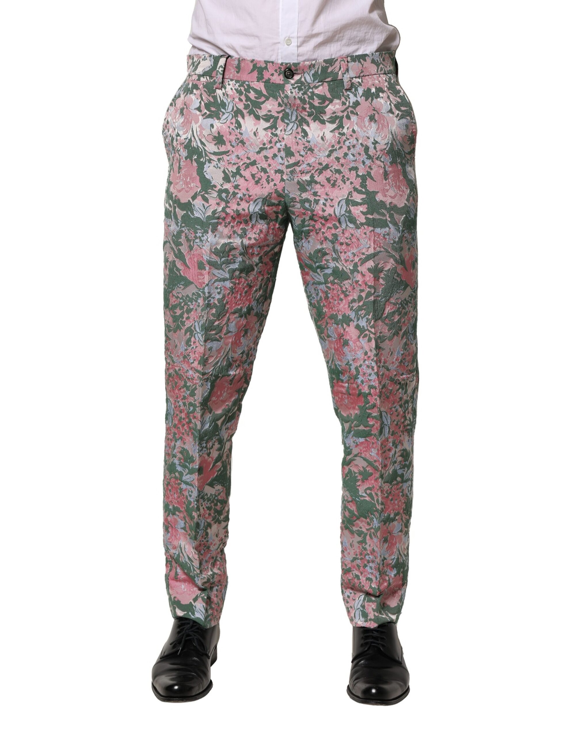 Dolce & Gabbana Multicolor Floral Jacquard Pants - Image 2