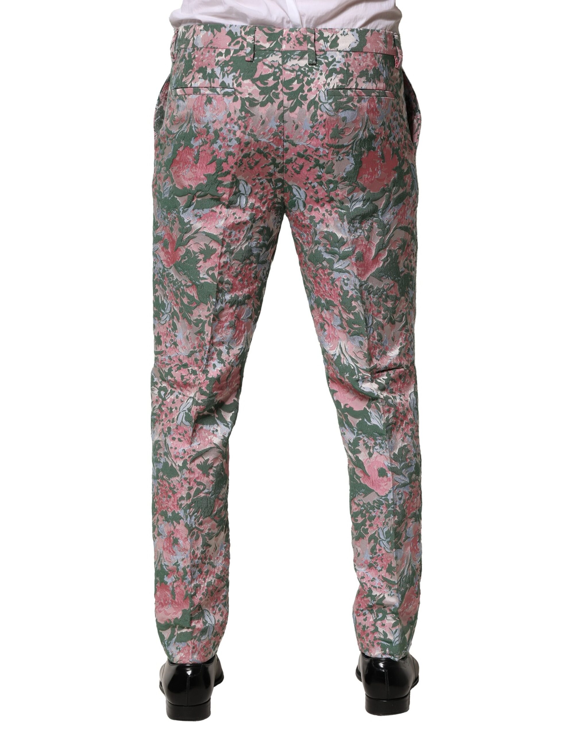 Dolce & Gabbana Multicolor Floral Jacquard Pants - Image 4