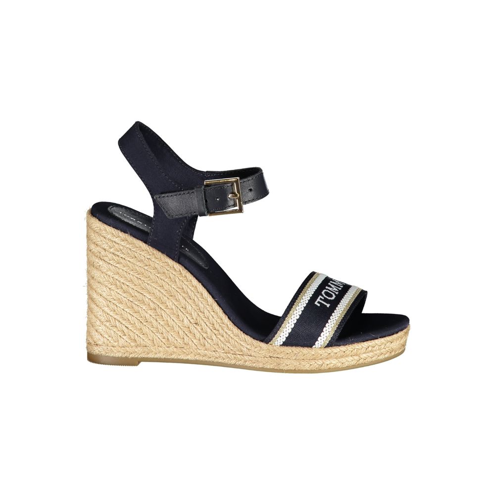 Tommy Hilfiger Blue Leather Women's Wedge Sandal