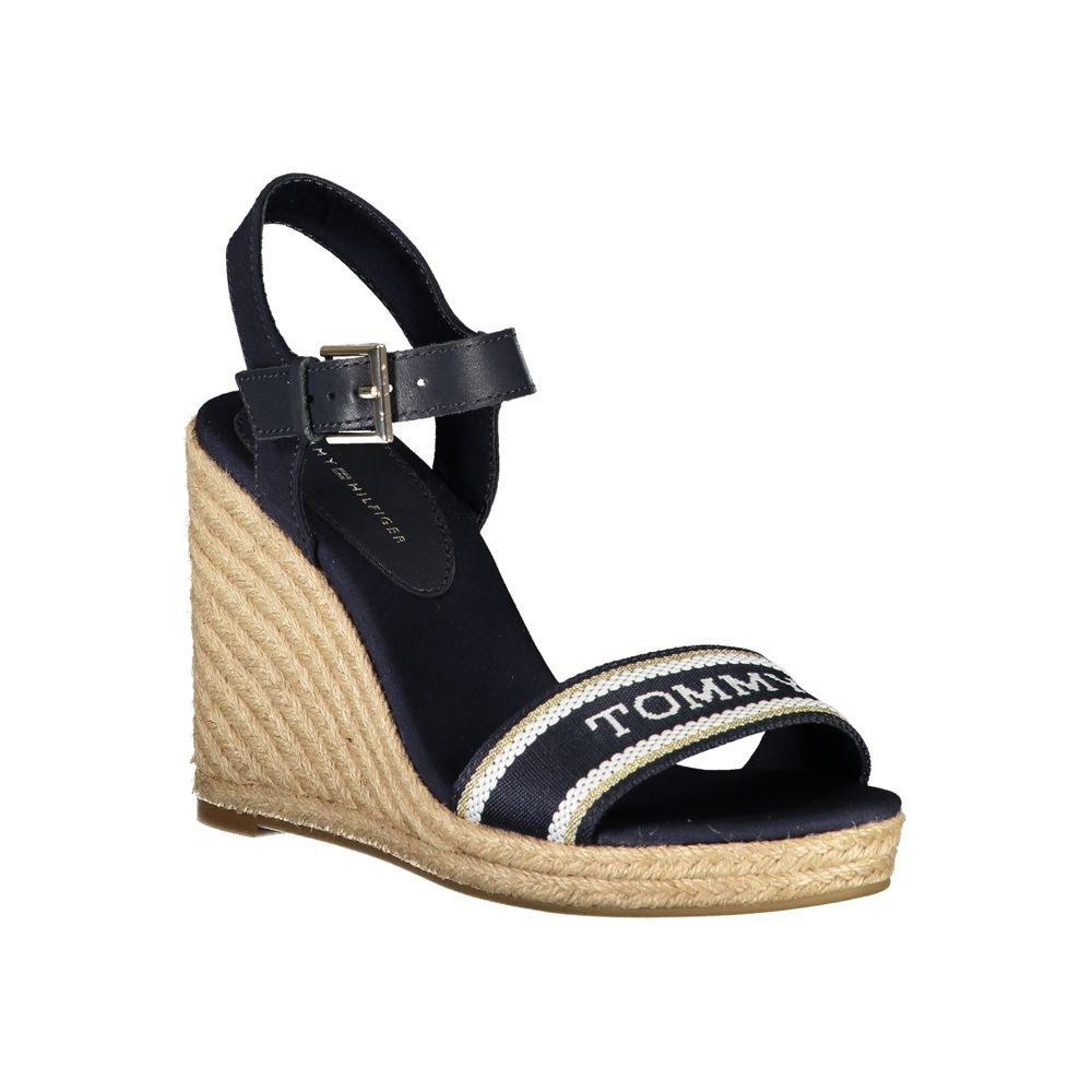 Tommy Hilfiger Blue Leather Women's Wedge Sandal - Image 2