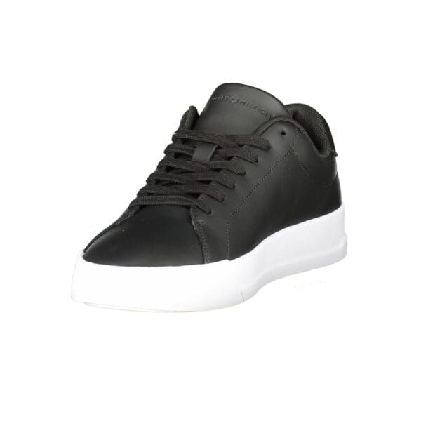Tommy Hilfiger Black Leather Men Sneaker - Image 3