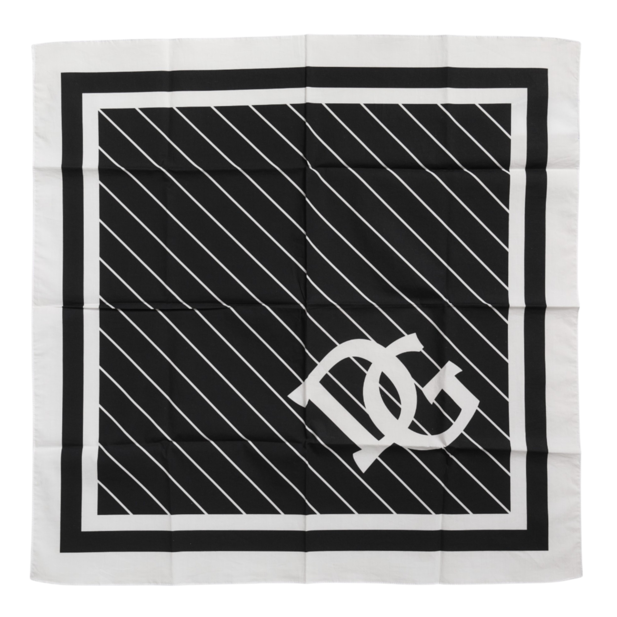 Dolce & Gabbana Black White DG Logo Square Men Foulard Scarf - Image 3