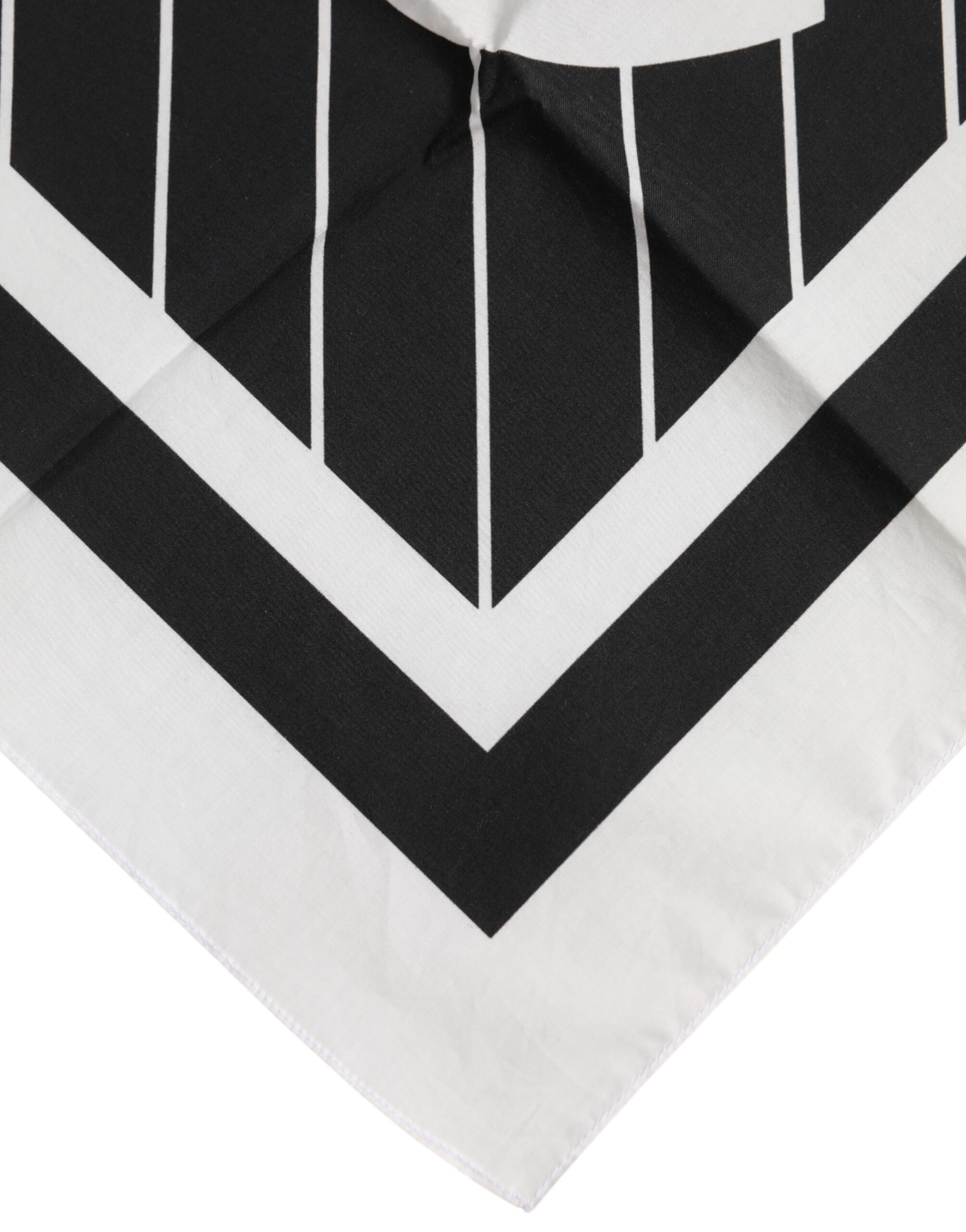 Dolce & Gabbana Black White DG Logo Square Men Foulard Scarf - Image 4