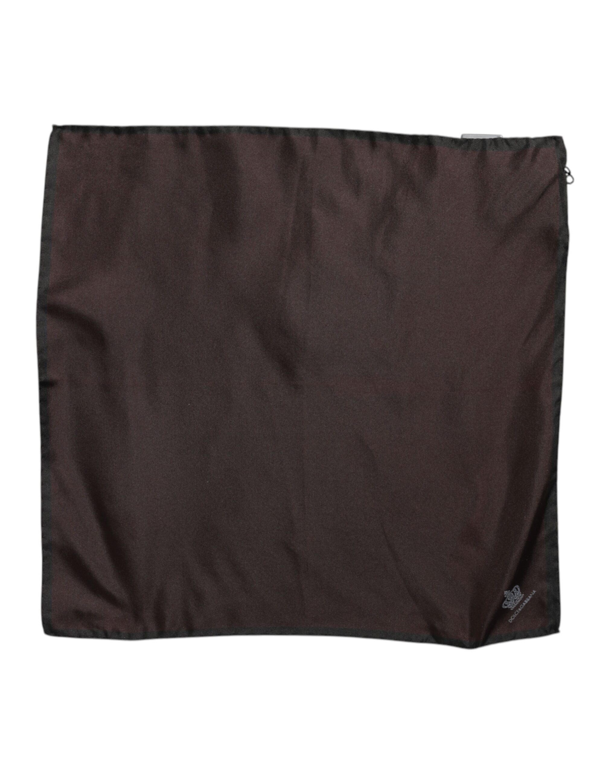 Dolce & Gabbana Brown DG Crown Silk Square Men Foulard Scarf - Image 2