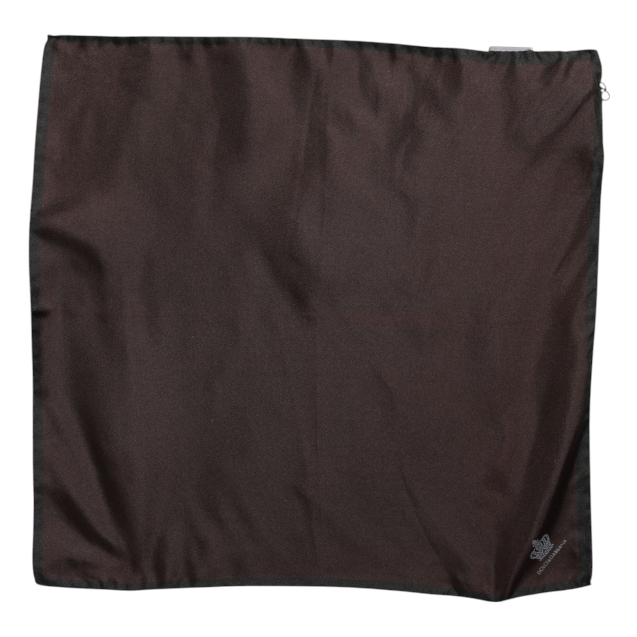 Dolce & Gabbana Brown DG Crown Silk Square Men Foulard Scarf - Image 5
