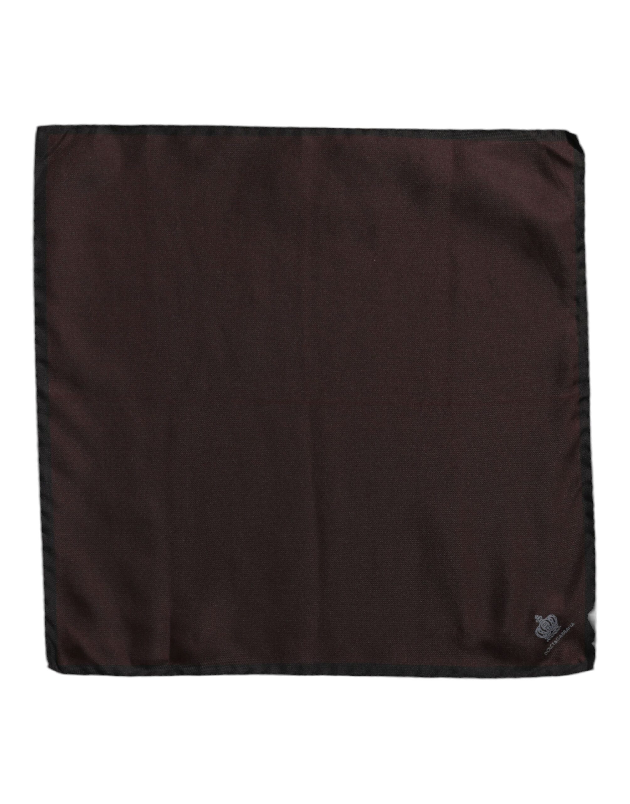 Dolce & Gabbana Brown DG Crown Silk Square Men Foulard Scarf - Image 2
