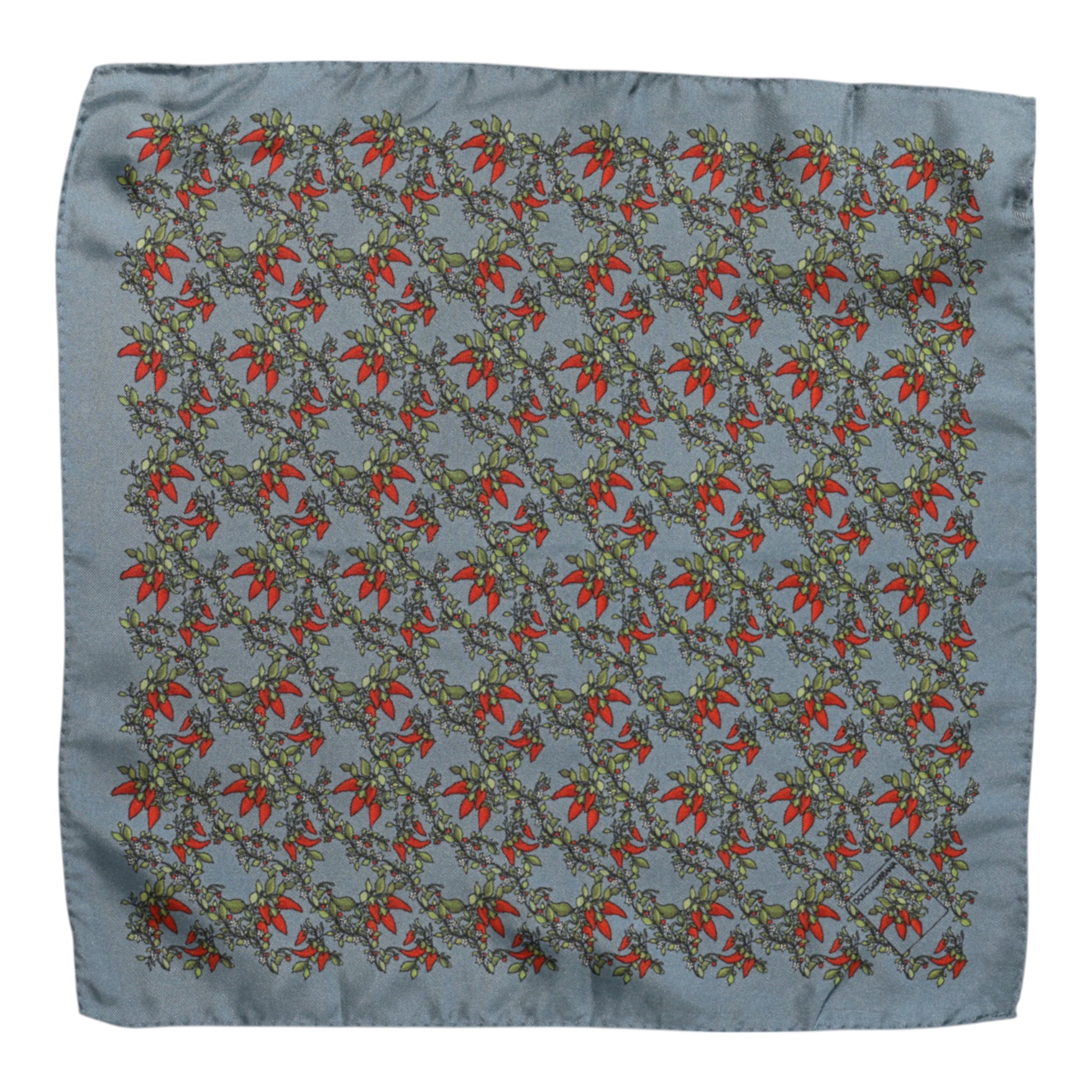 Dolce & Gabbana Gray Chilis Silk Square Men Foulard Scarf - Image 5