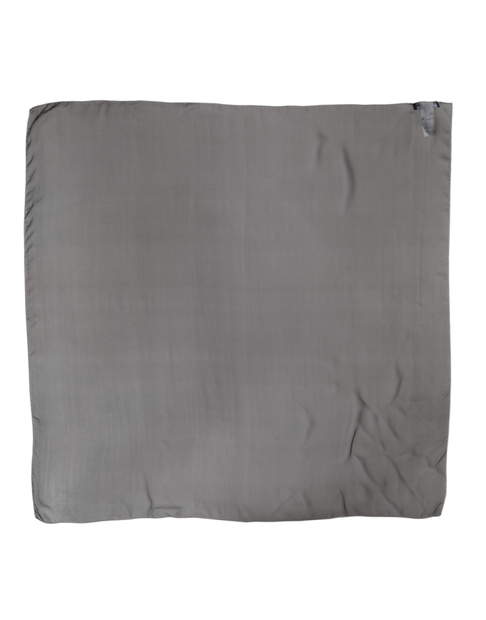 Dolce & Gabbana Gray Black Silk Square Women Foulard Scarf - Image 2
