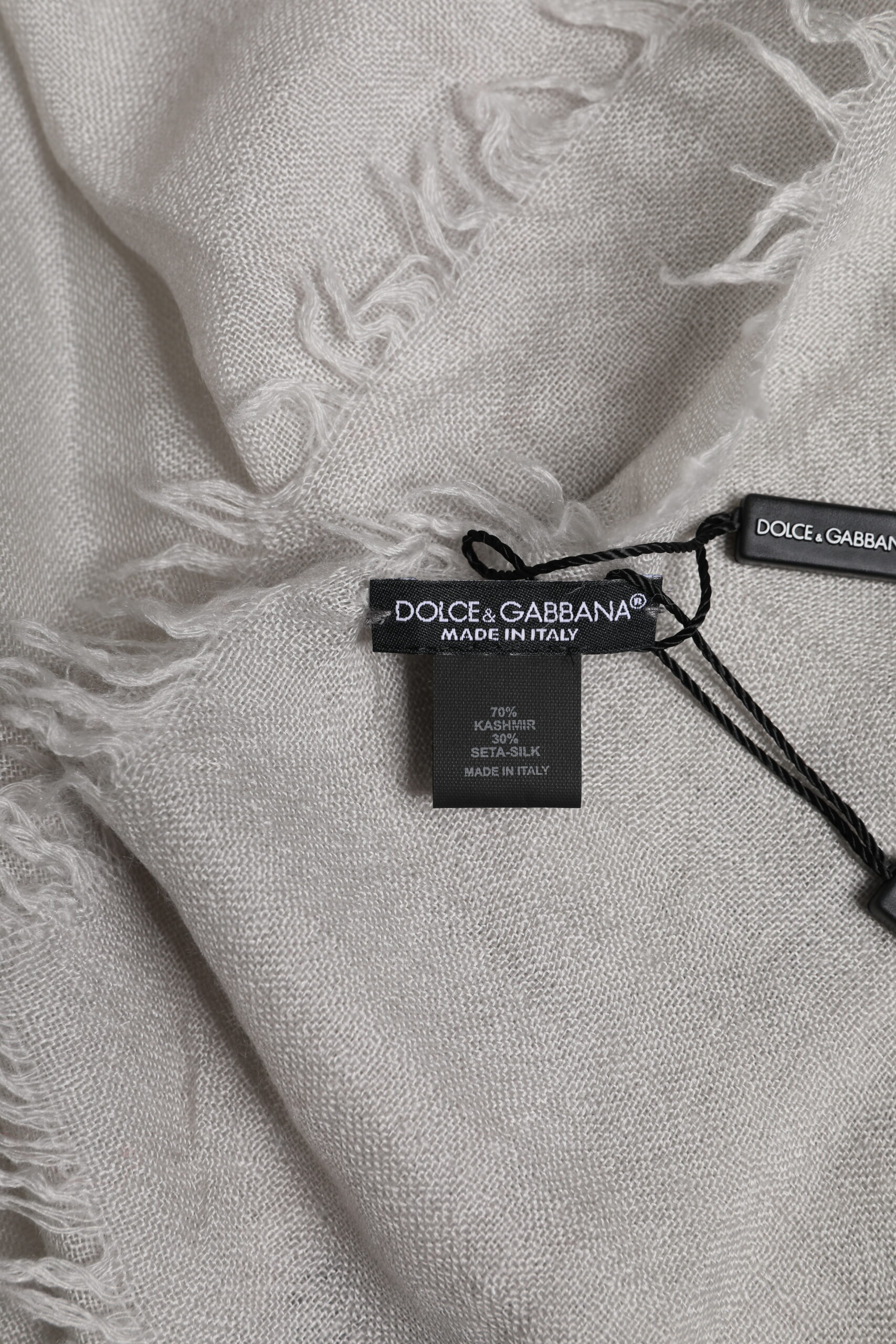 Dolce & Gabbana Gray DG Crown Neck Warmer Wrap Shawl Scarf - Image 5
