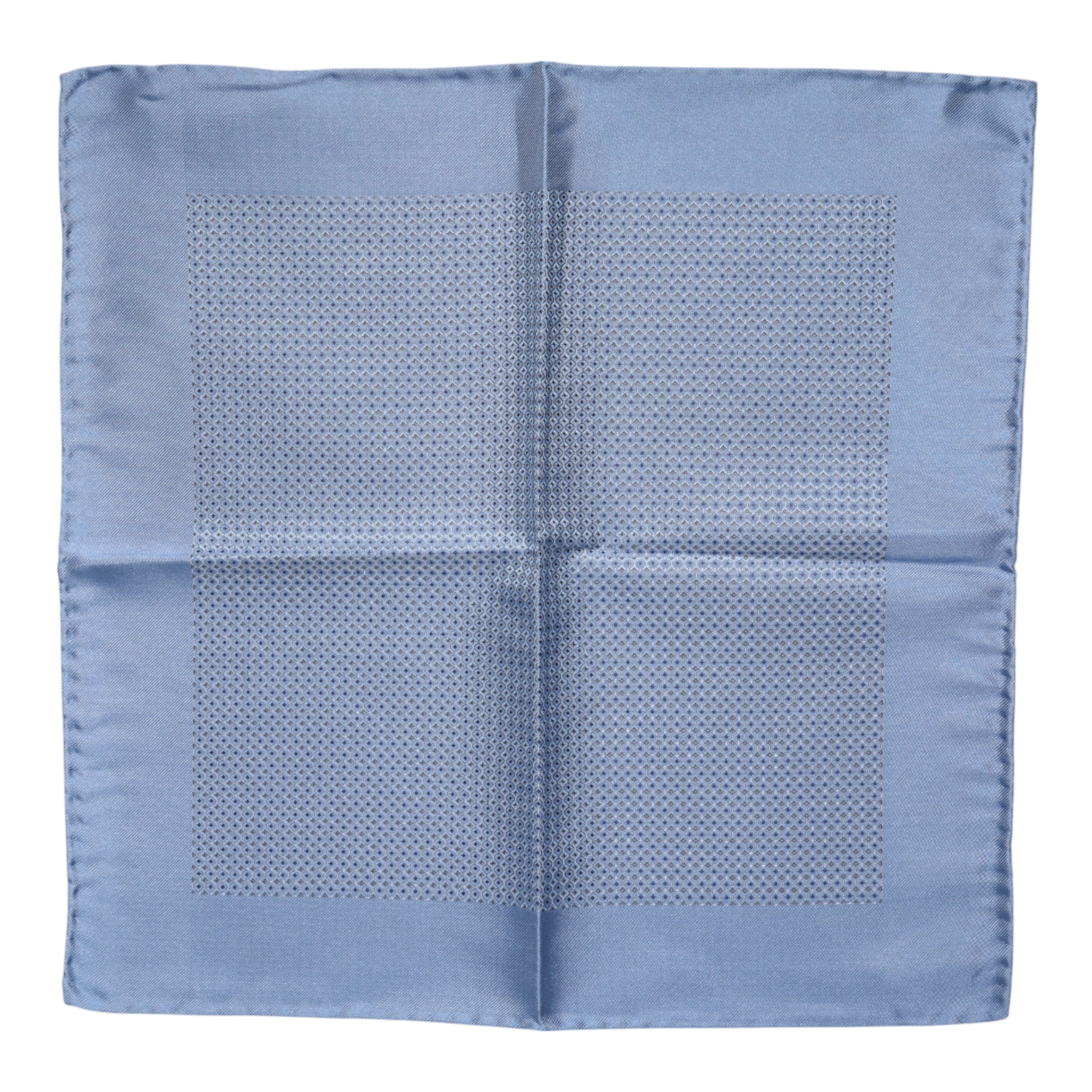 Dolce & Gabbana Light Blue Silk Square Men Foulard Scarf - Image 3