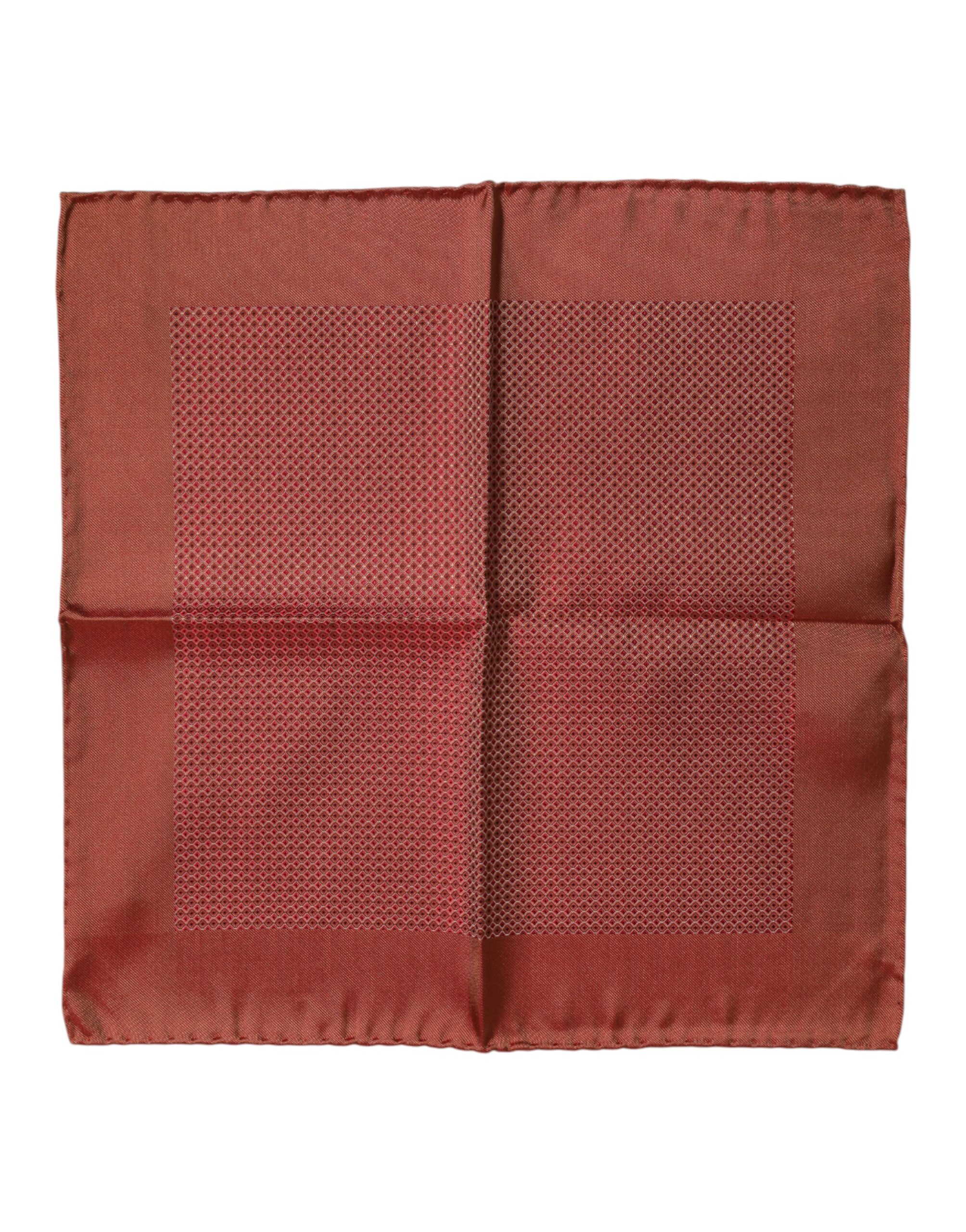 Dolce & Gabbana Orange Silk Square Men Foulard Scarf - Image 2