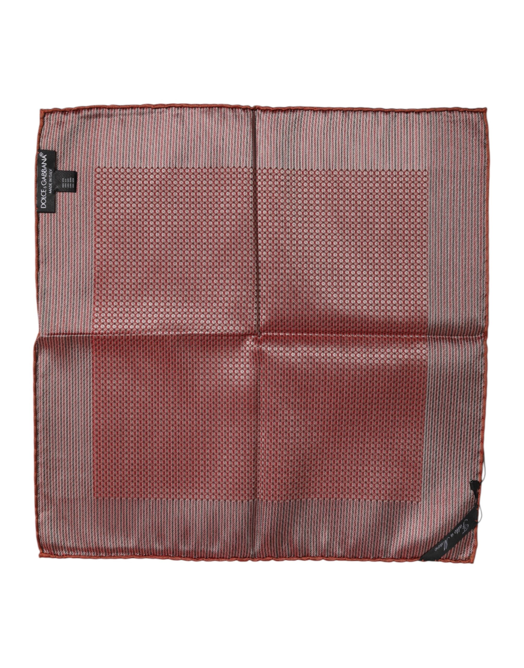 Dolce & Gabbana Orange Silk Square Men Foulard Scarf - Image 6