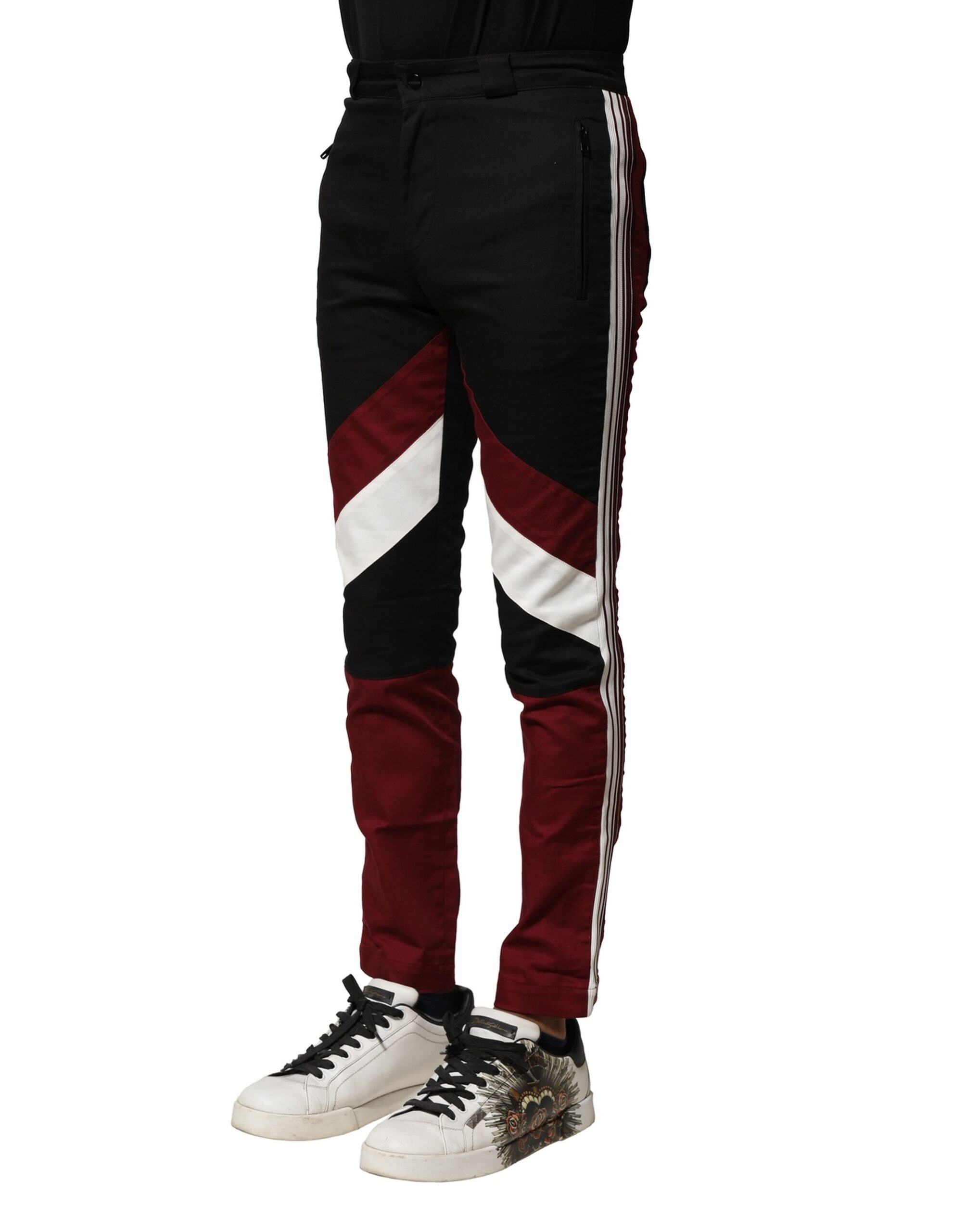 Dolce & Gabbana Multicolor Cotton Jogger Men Pants - Image 3