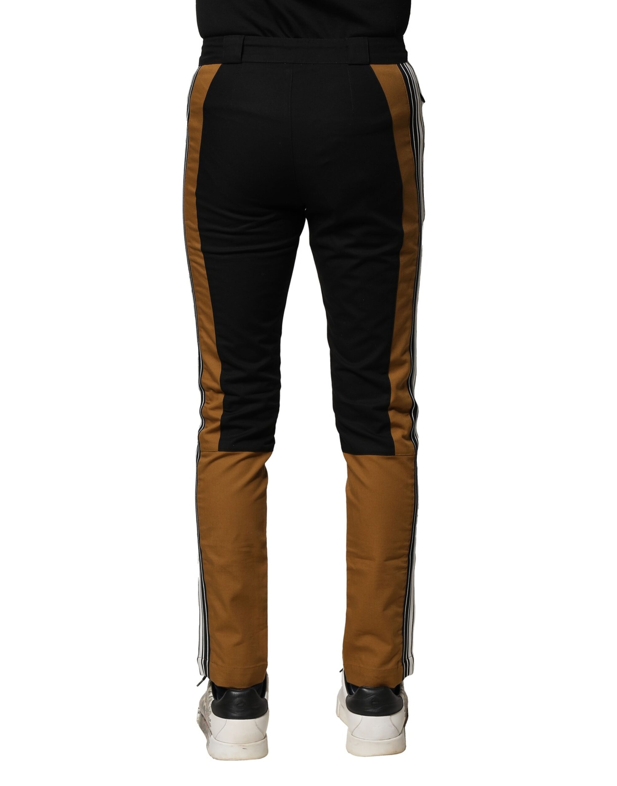 Dolce & Gabbana Multicolor Cotton Slim Fit Men Pants - Image 4