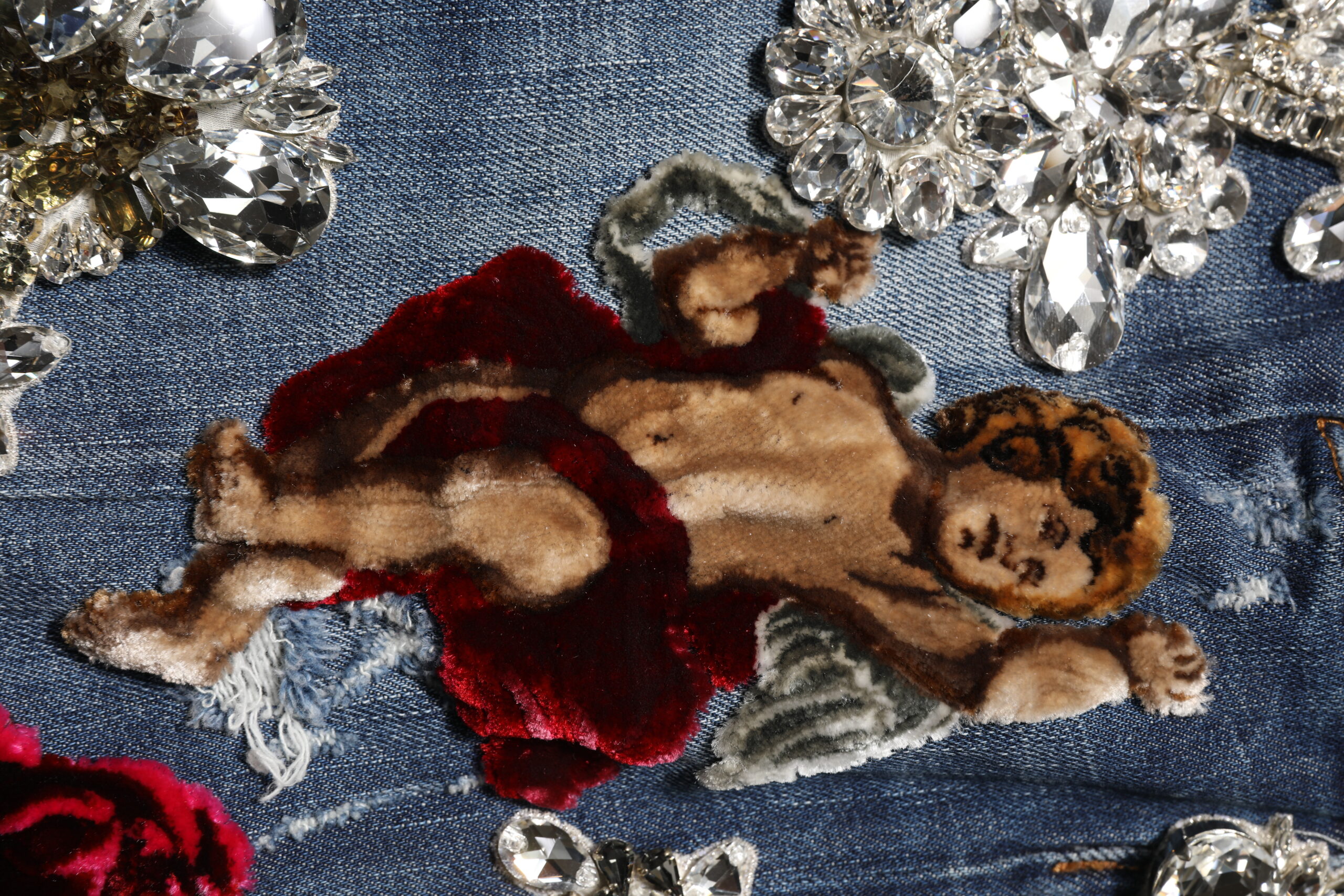 Dolce & Gabbana Blue Cotton Rhinestone Embellish Denim Jeans - Image 6