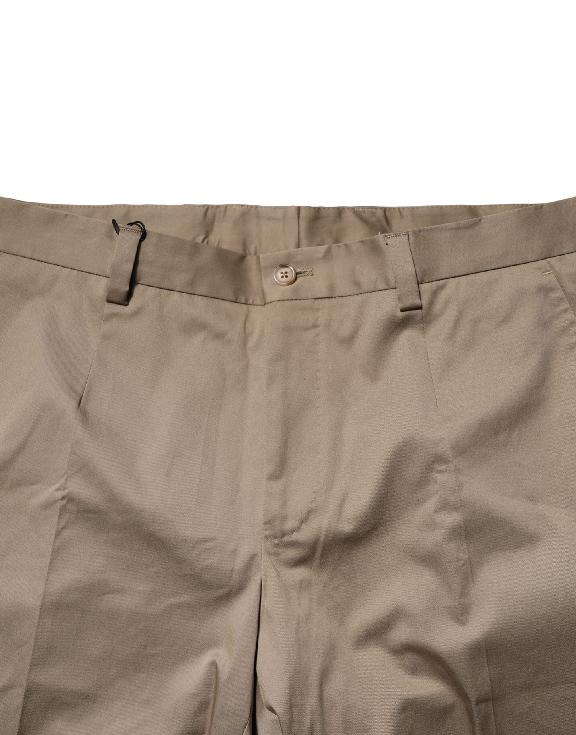 Dolce & Gabbana Brown Cotton Tapered Men Formal Pants - Image 5