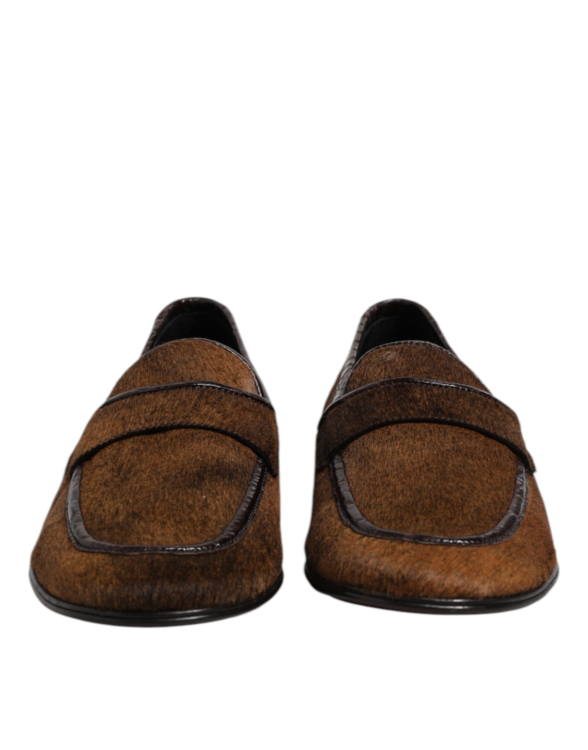 Dolce & Gabbana Brown Loafers Leather Slip On Men Dress Shoes - Image 2