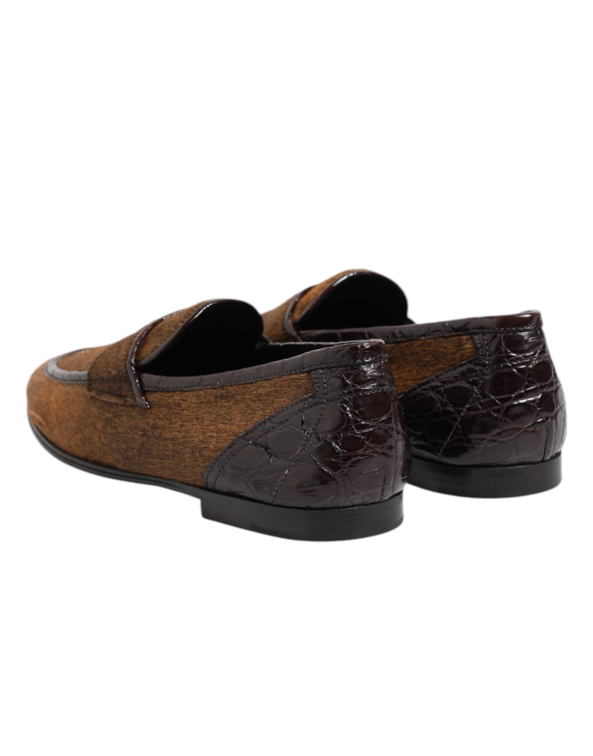 Dolce & Gabbana Brown Loafers Leather Slip On Men Dress Shoes - Image 5