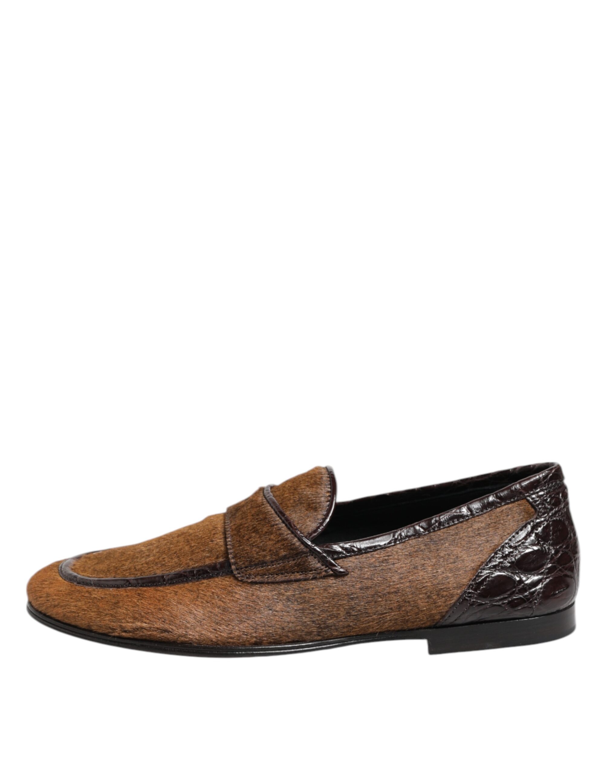Dolce & Gabbana Brown Loafers Leather Slip On Men Dress Shoes - Image 6