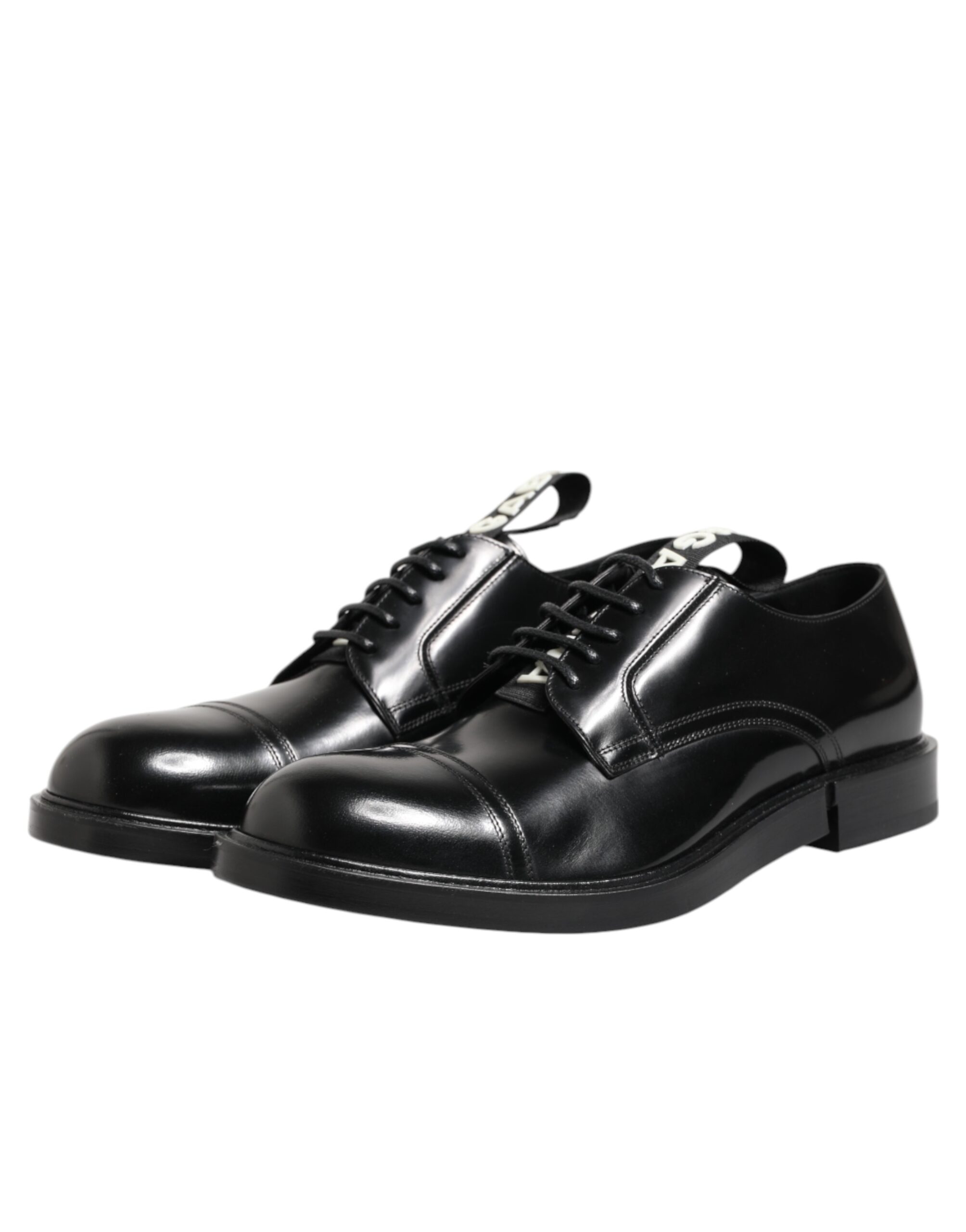 Dolce & Gabbana Black Leather Dress Lace Up Men Formal Shoes - Image 4