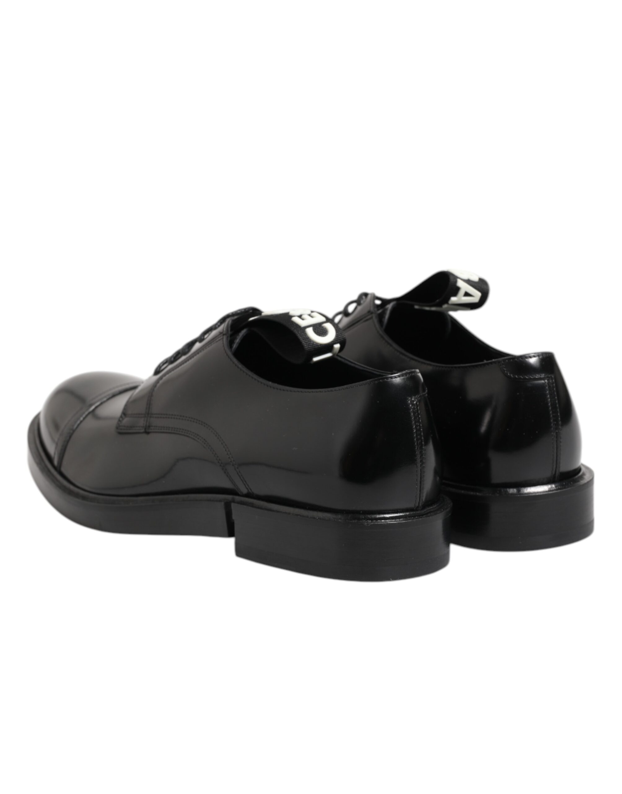 Dolce & Gabbana Black Leather Dress Lace Up Men Formal Shoes - Image 5