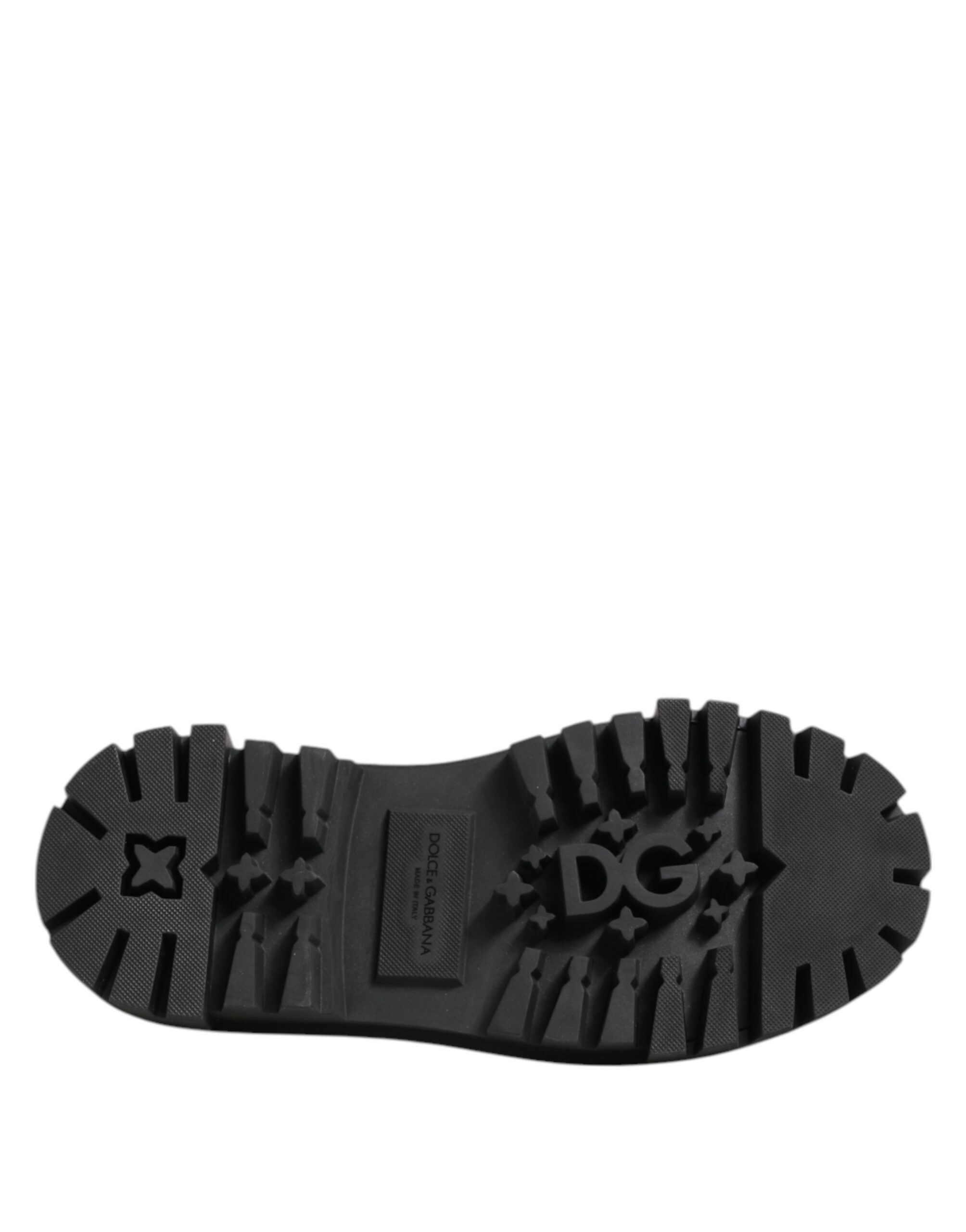 Dolce & Gabbana Black Patent Leather Trekking Derby Shoes - Image 8
