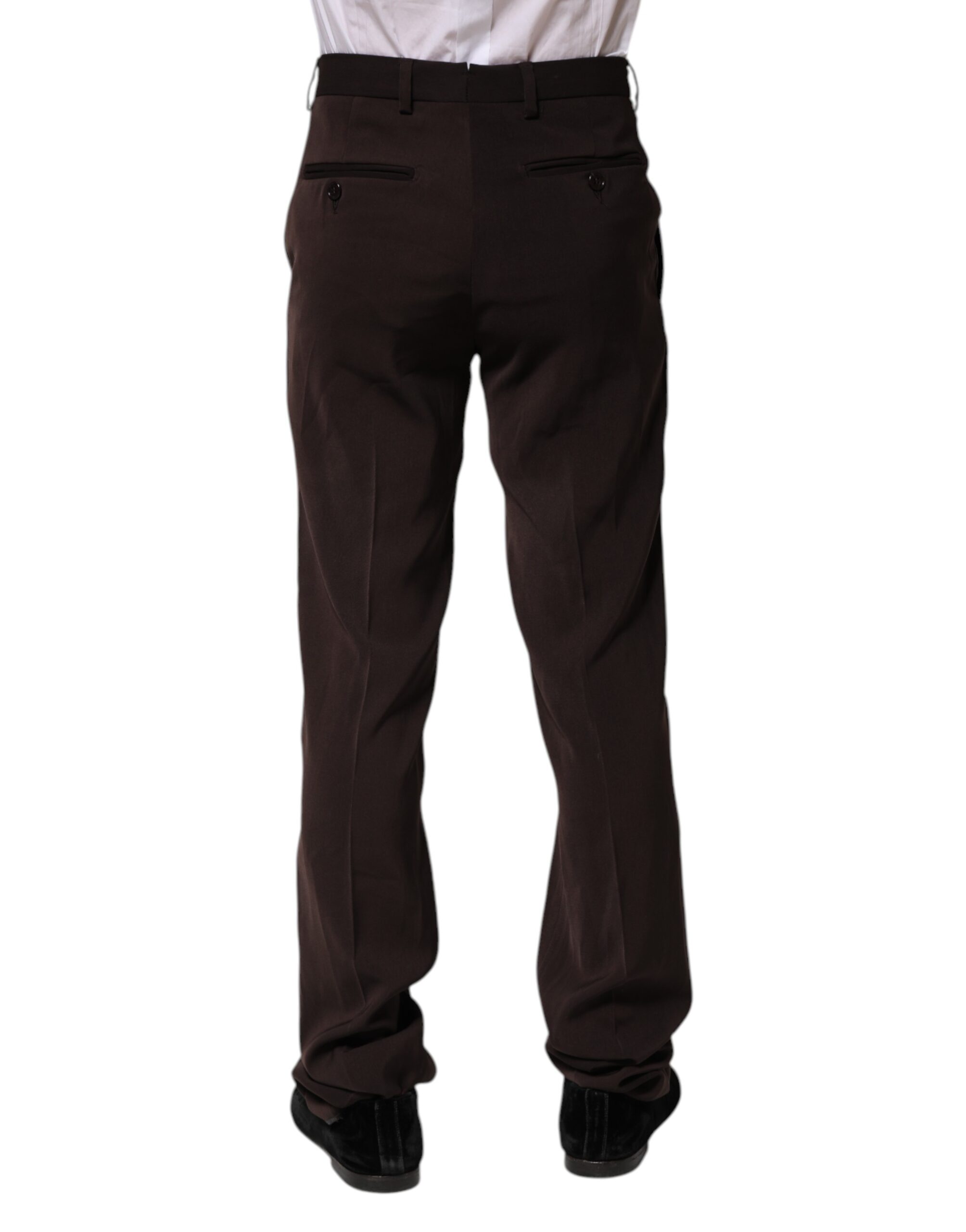 BENCIVENGA Dark Brown Mid Waist Dress Formal Pants - Image 4