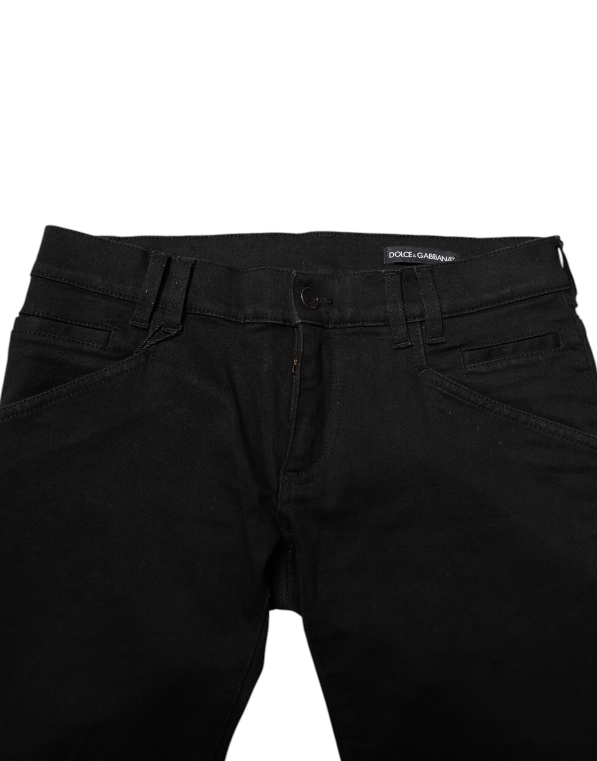 Dolce & Gabbana Black Cotton Skinny Men Denim Jeans - Image 5