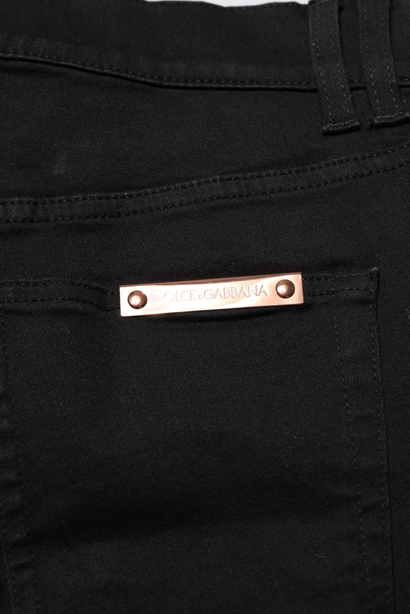 Dolce & Gabbana Black Cotton Skinny Men Denim Jeans - Image 6