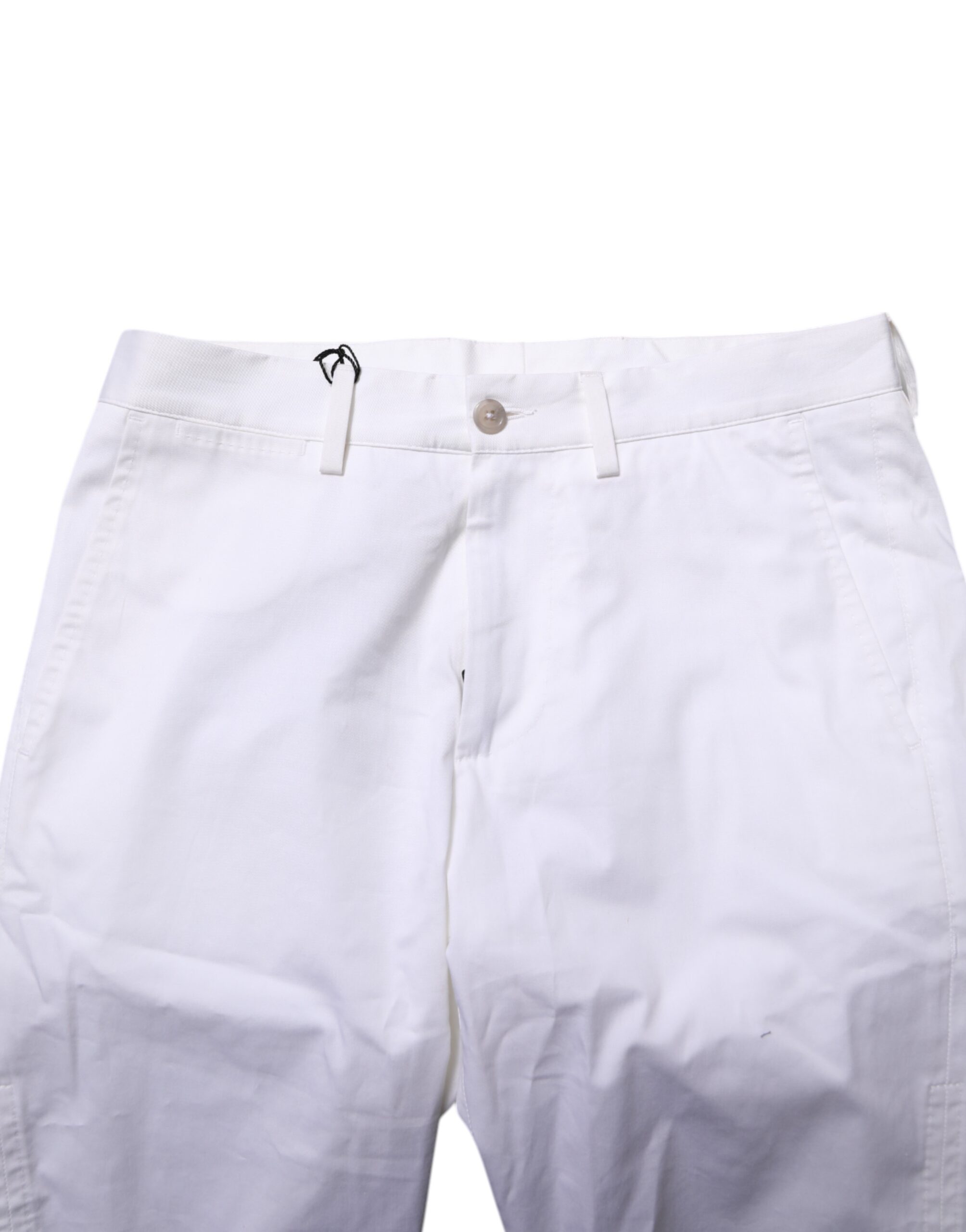 Dolce & Gabbana White Cotton Stretch Men Denim Bermuda Shorts - Image 5