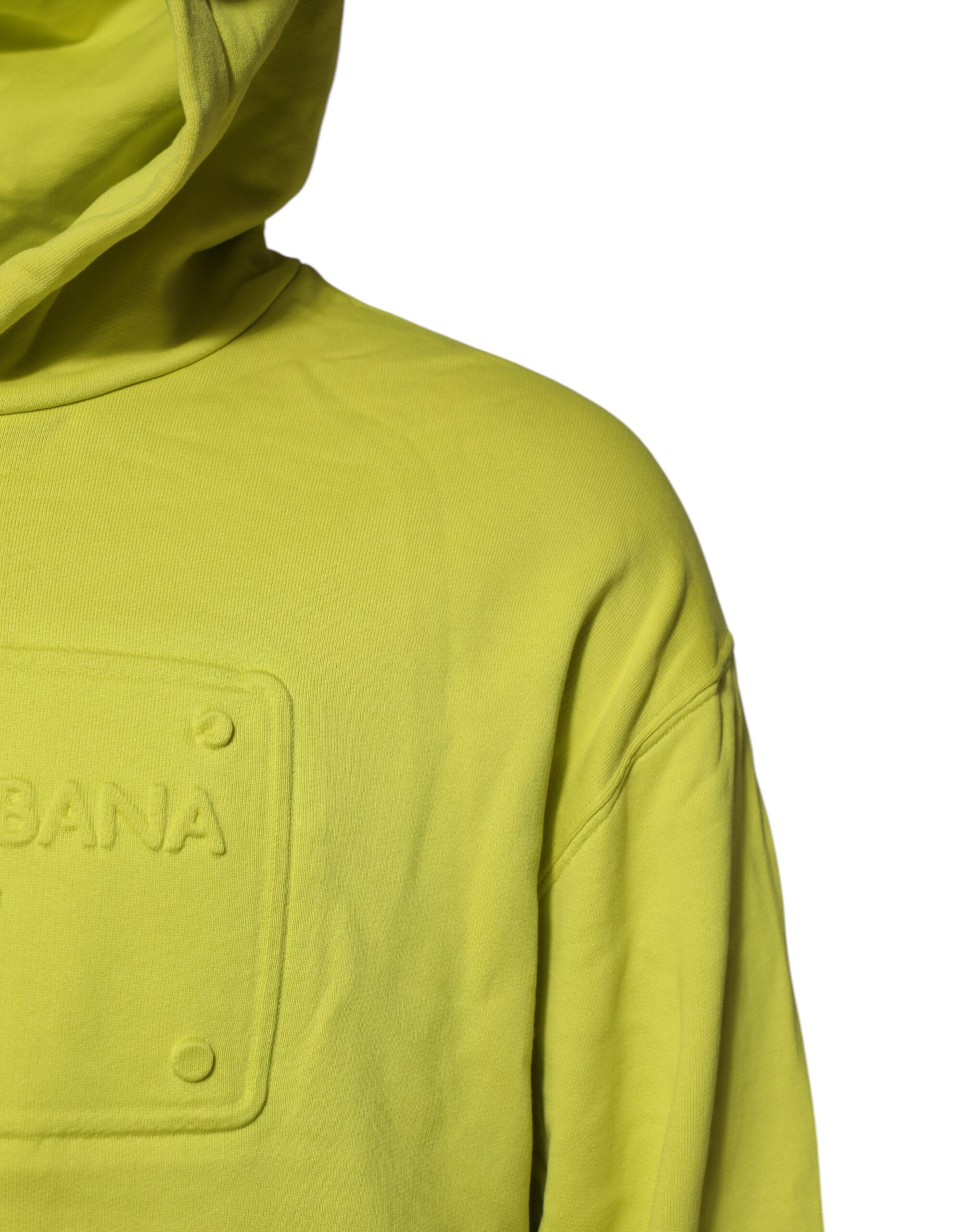 Dolce & Gabbana Green Cotton Hooded Logo Sweatshirt Sweater - Image 3
