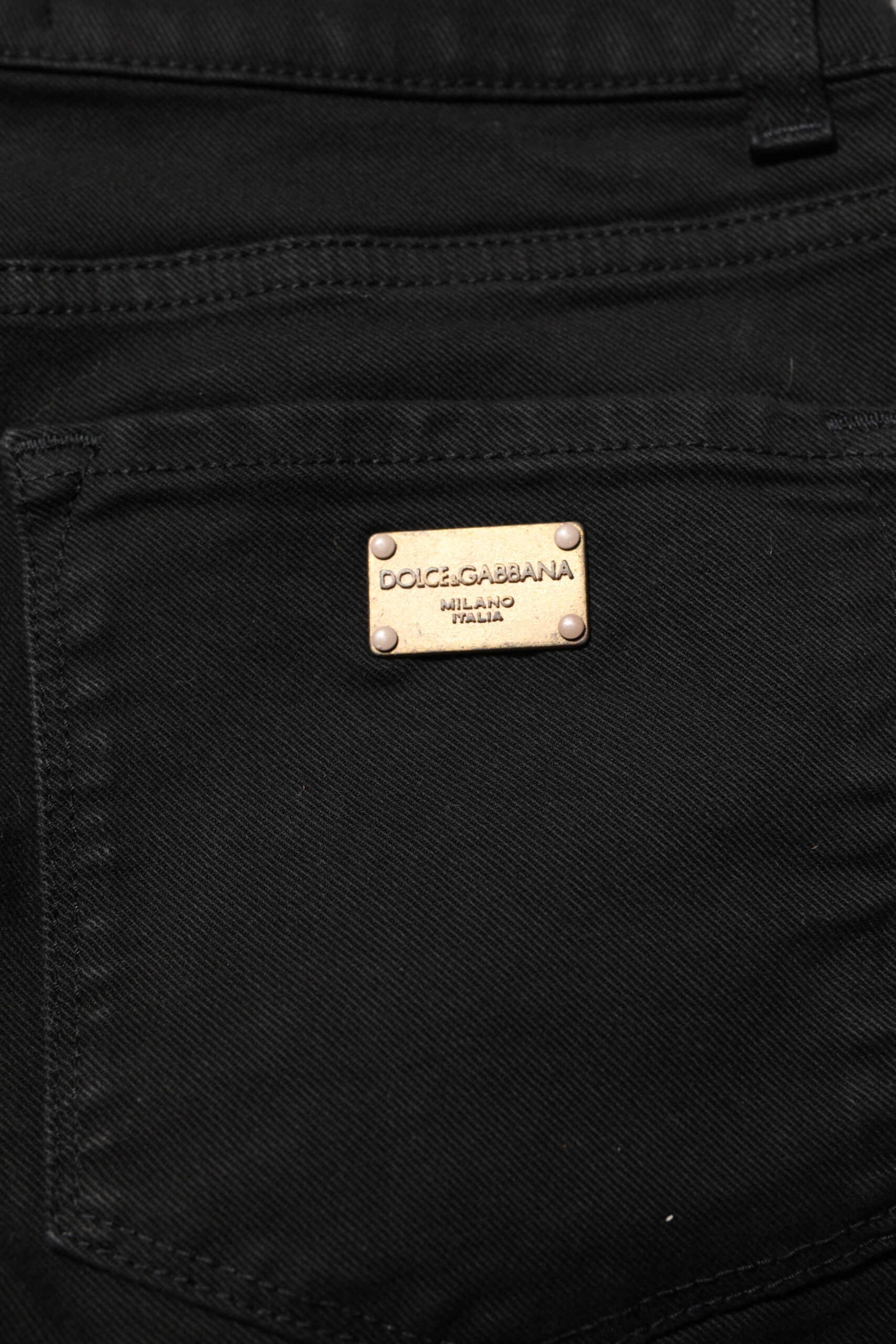 Dolce & Gabbana Black Skinny Cotton Mid Waisted Denim Jeans - Image 5