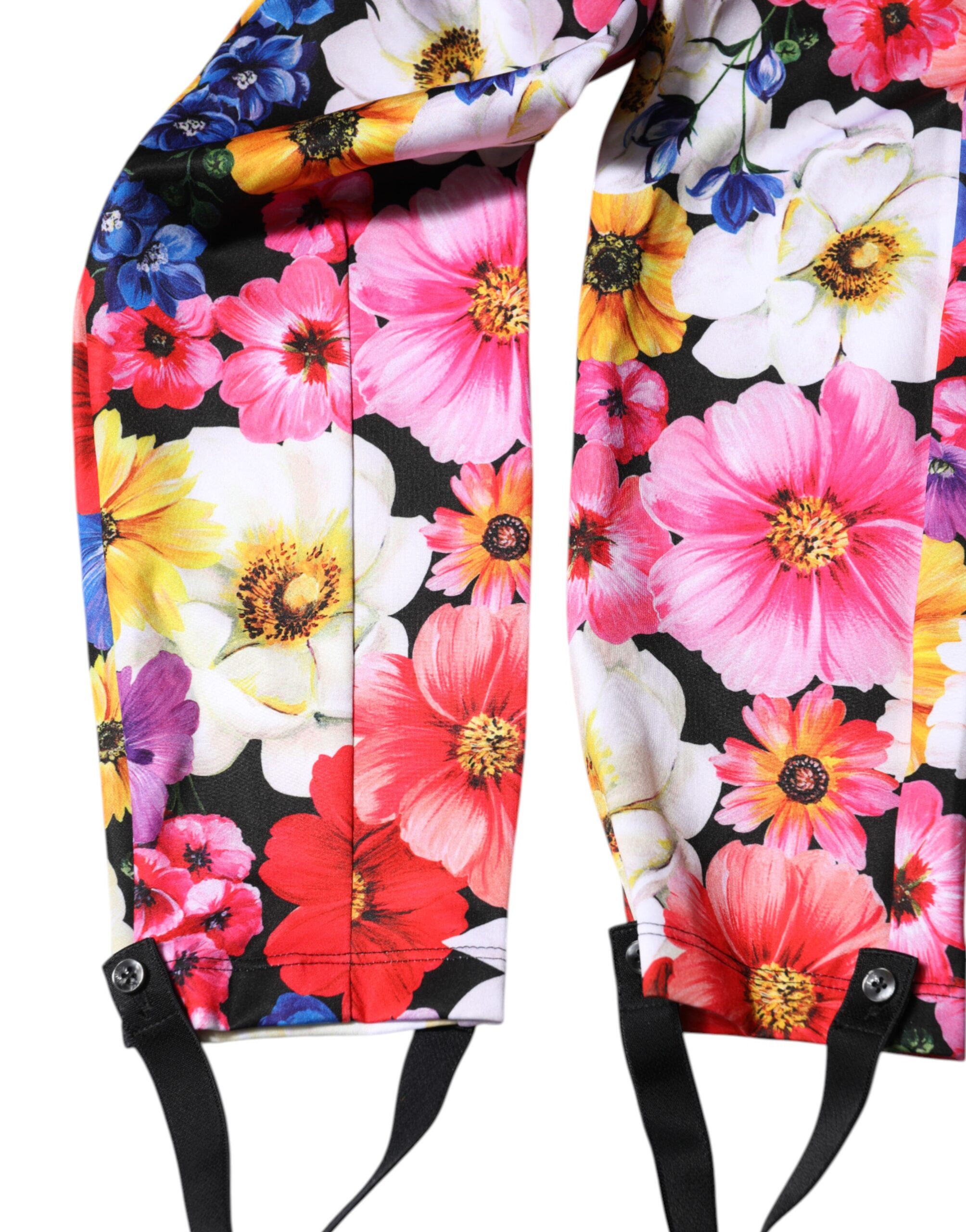 Dolce & Gabbana Multicolor Floral High Waist Leggings Pants - Image 6