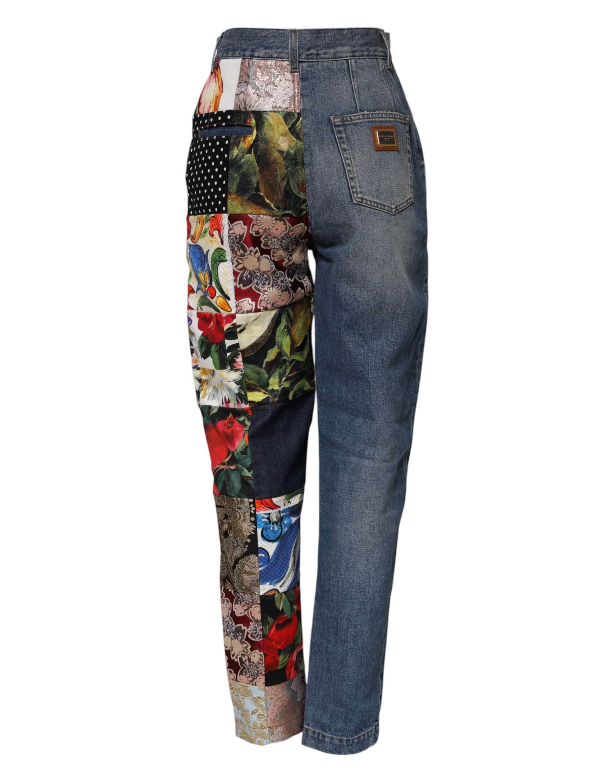Dolce & Gabbana Blue AMBER Patchwork High Waist Denim Jeans - Image 3