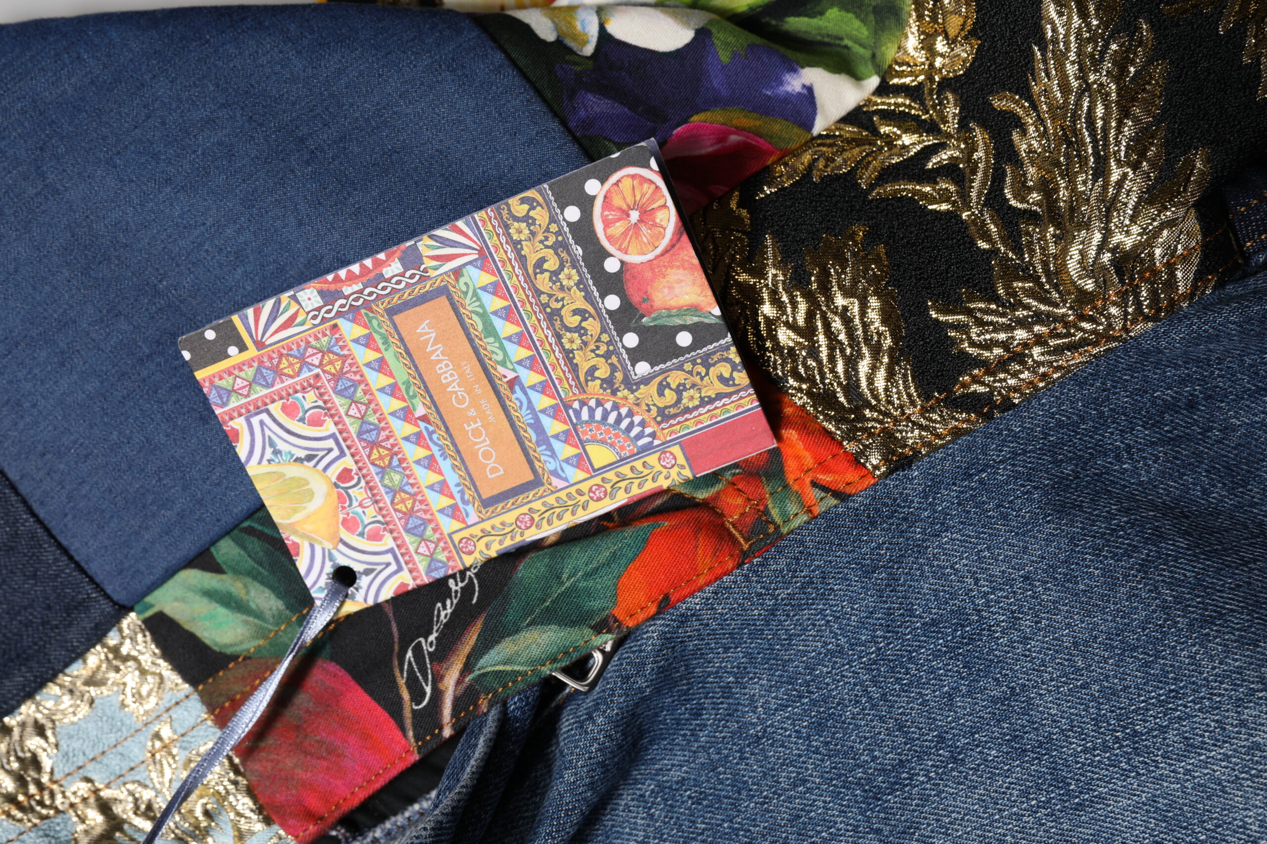 Dolce & Gabbana Blue AMBER Patchwork High Waist Denim Jeans - Image 4