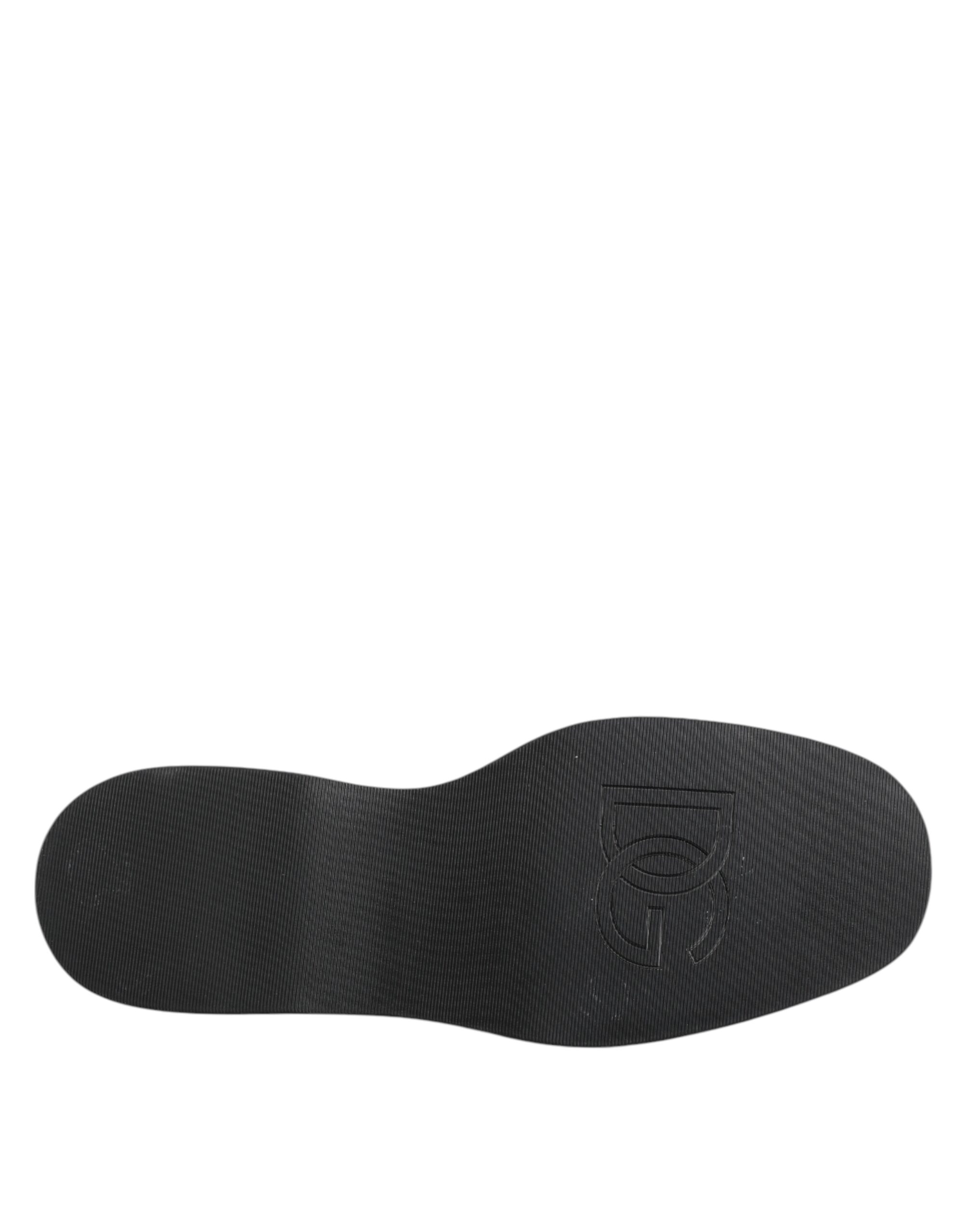 Dolce & Gabbana Red Leopard Derby Formal Men Dress Shoes - Image 8