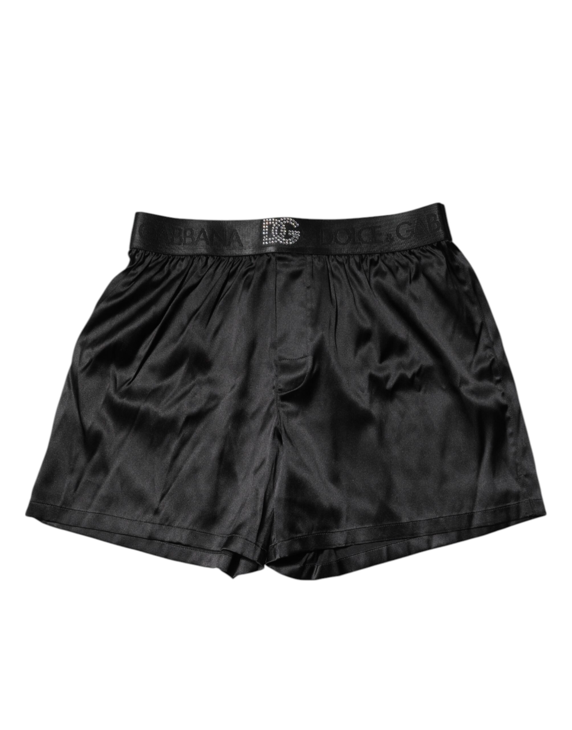 Dolce & Gabbana Black Logo Waist Regular Boxer Shorts Underwear - Image 2