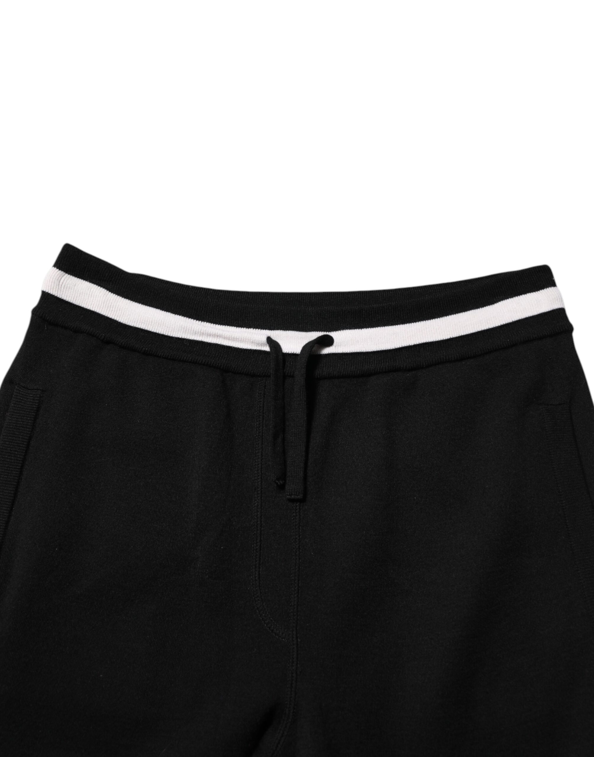 Dolce & Gabbana Black Cotton Men Jogger Sweatpants Pants - Image 5