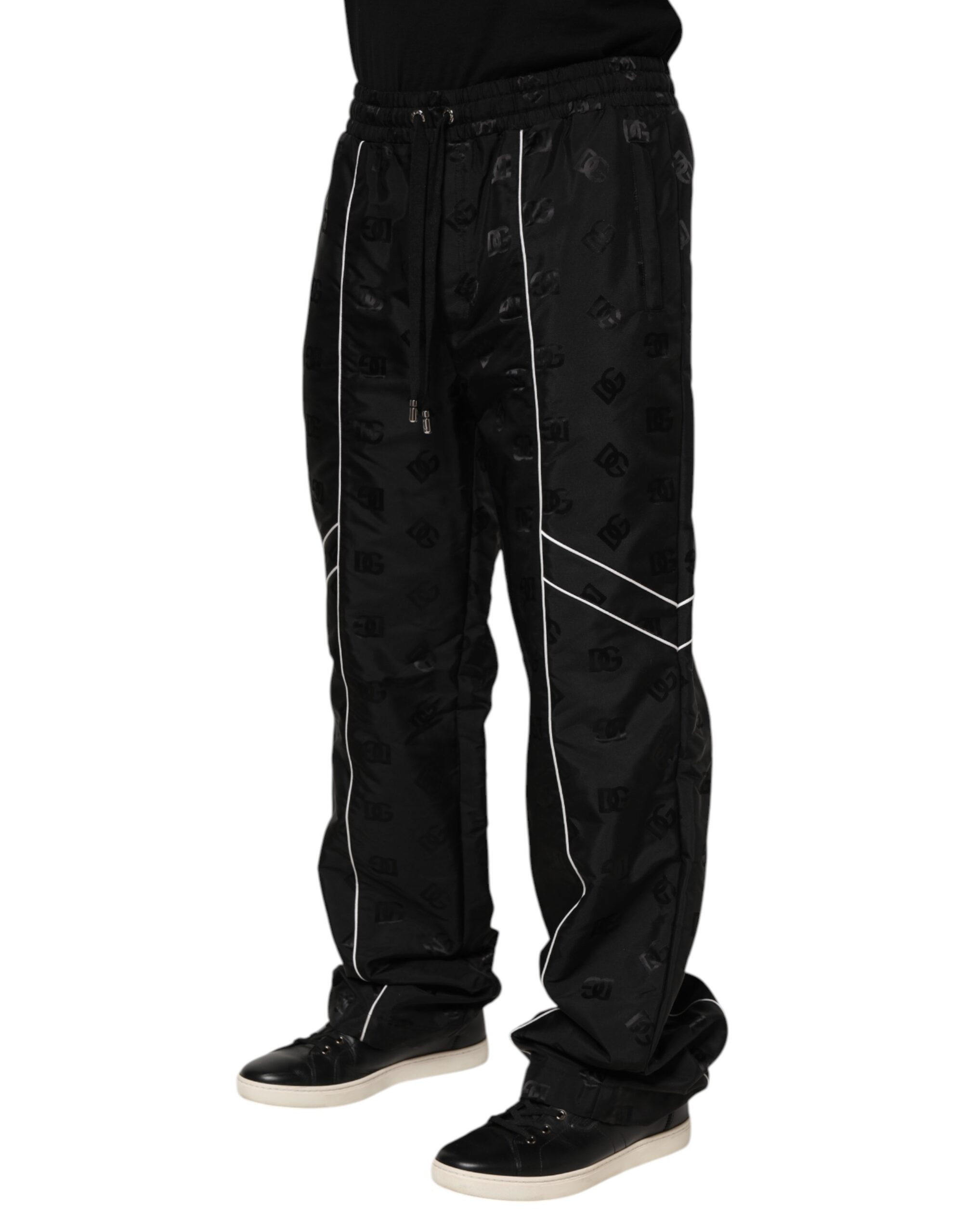 Dolce & Gabbana Black Cotton Straight Jogger Sweatpants Pants - Image 3